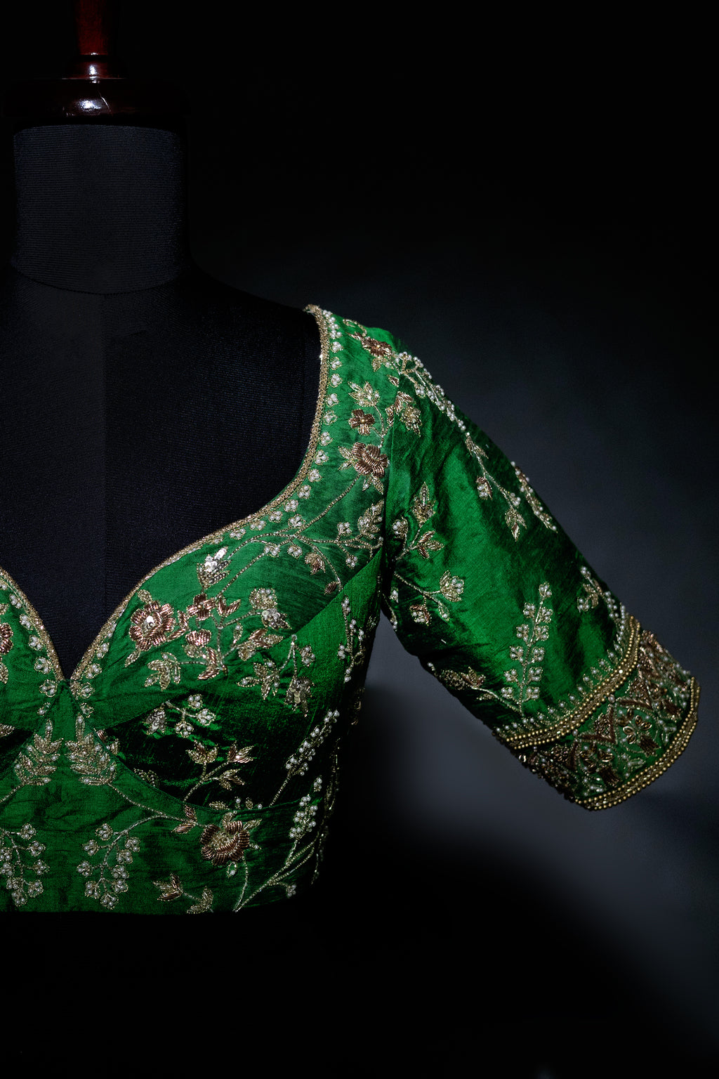 Raw Silk Zardosi Work