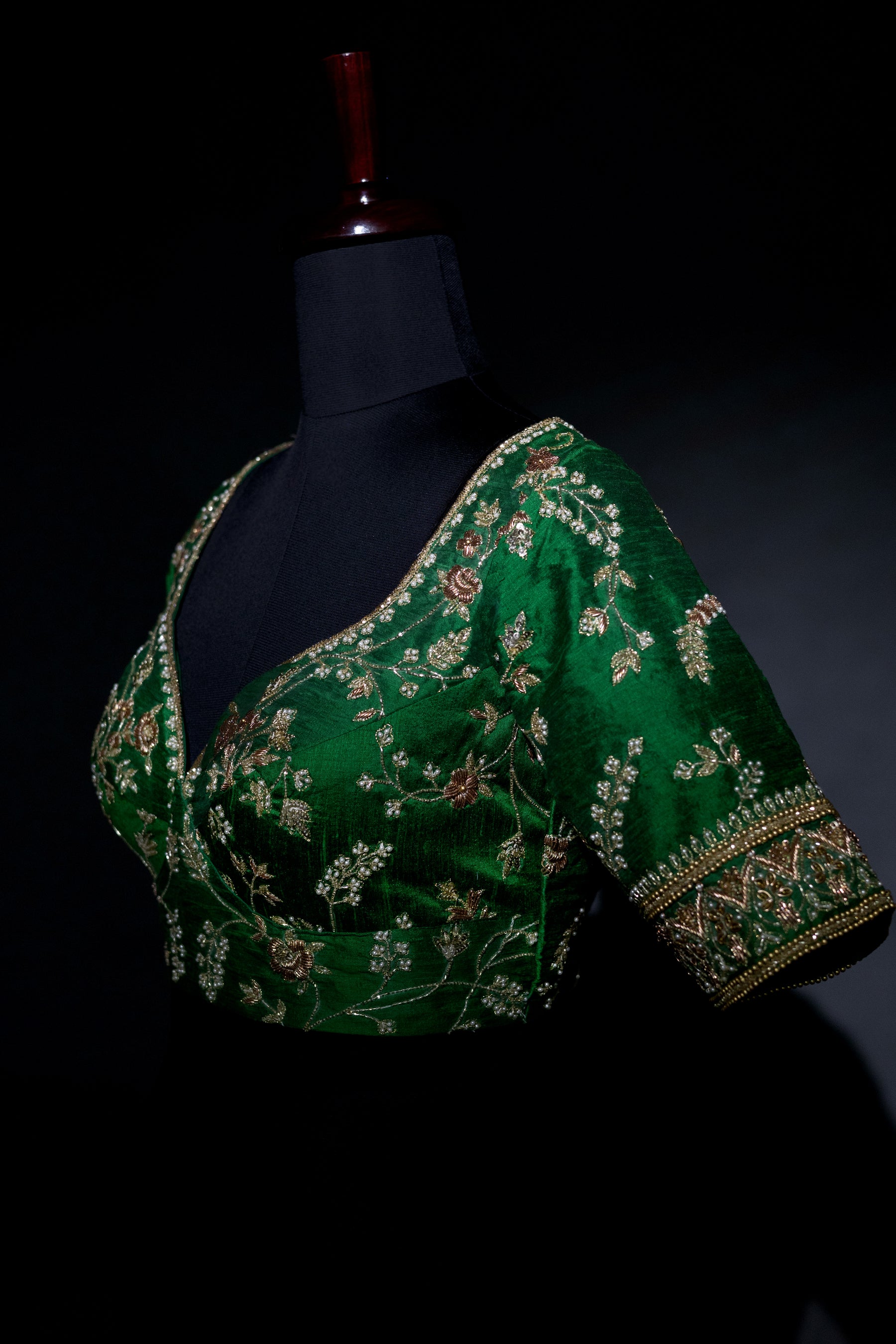 Raw Silk Zardosi Work