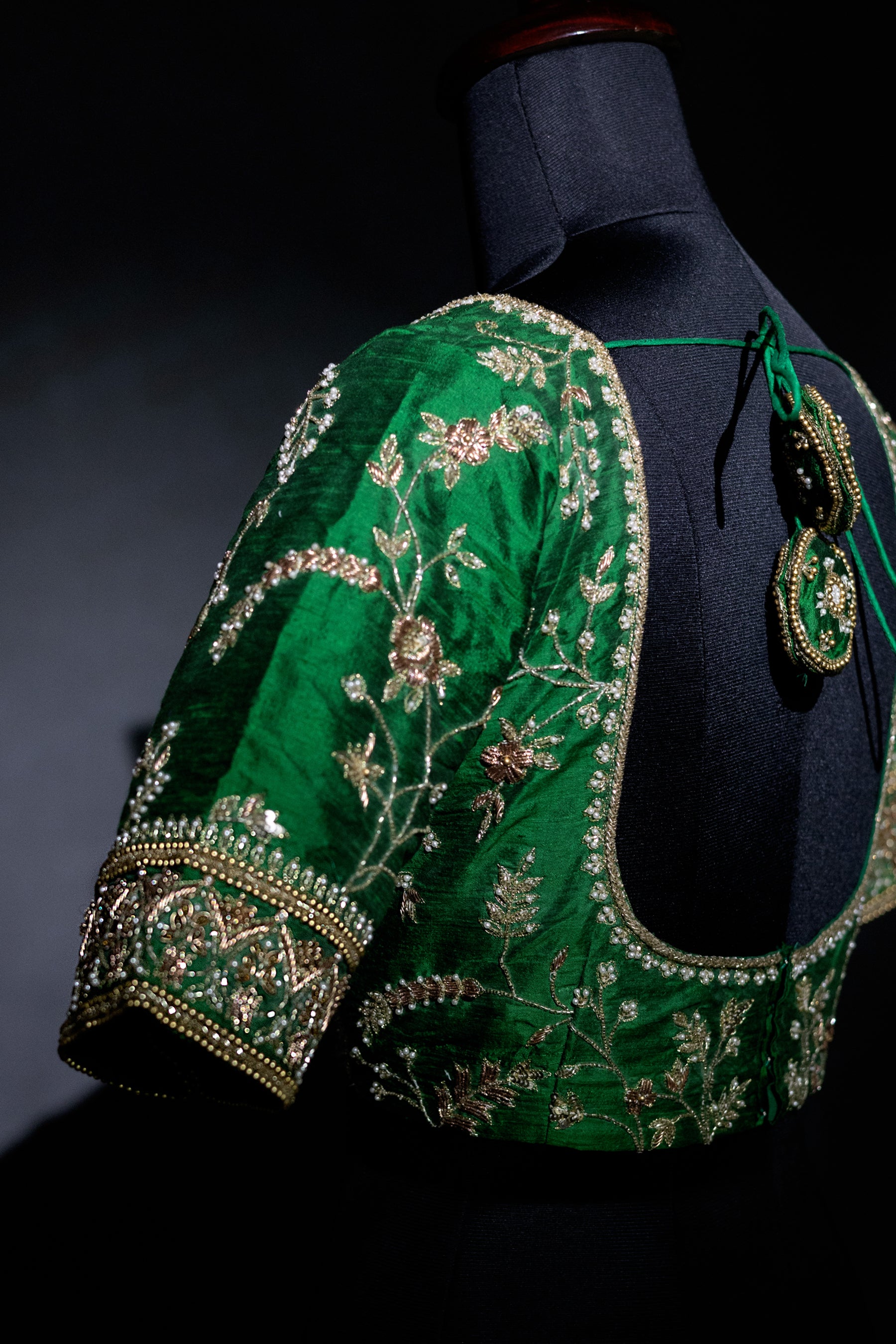 Raw Silk Zardosi Work