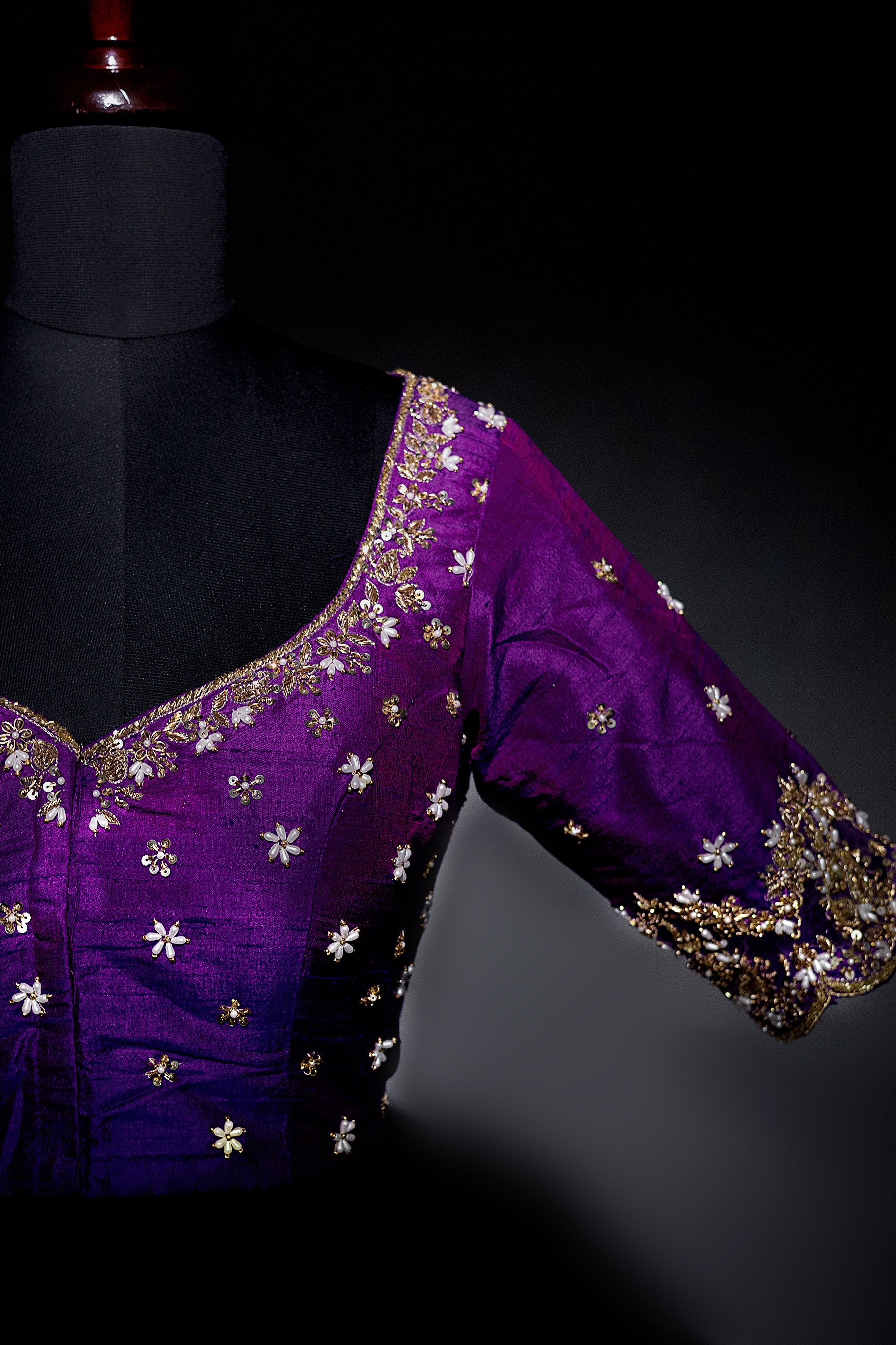 Raw Silk Zardosi Work