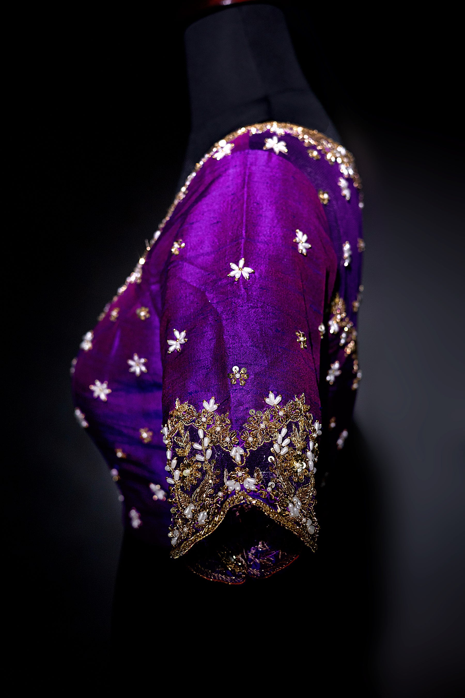 Raw Silk Zardosi Work