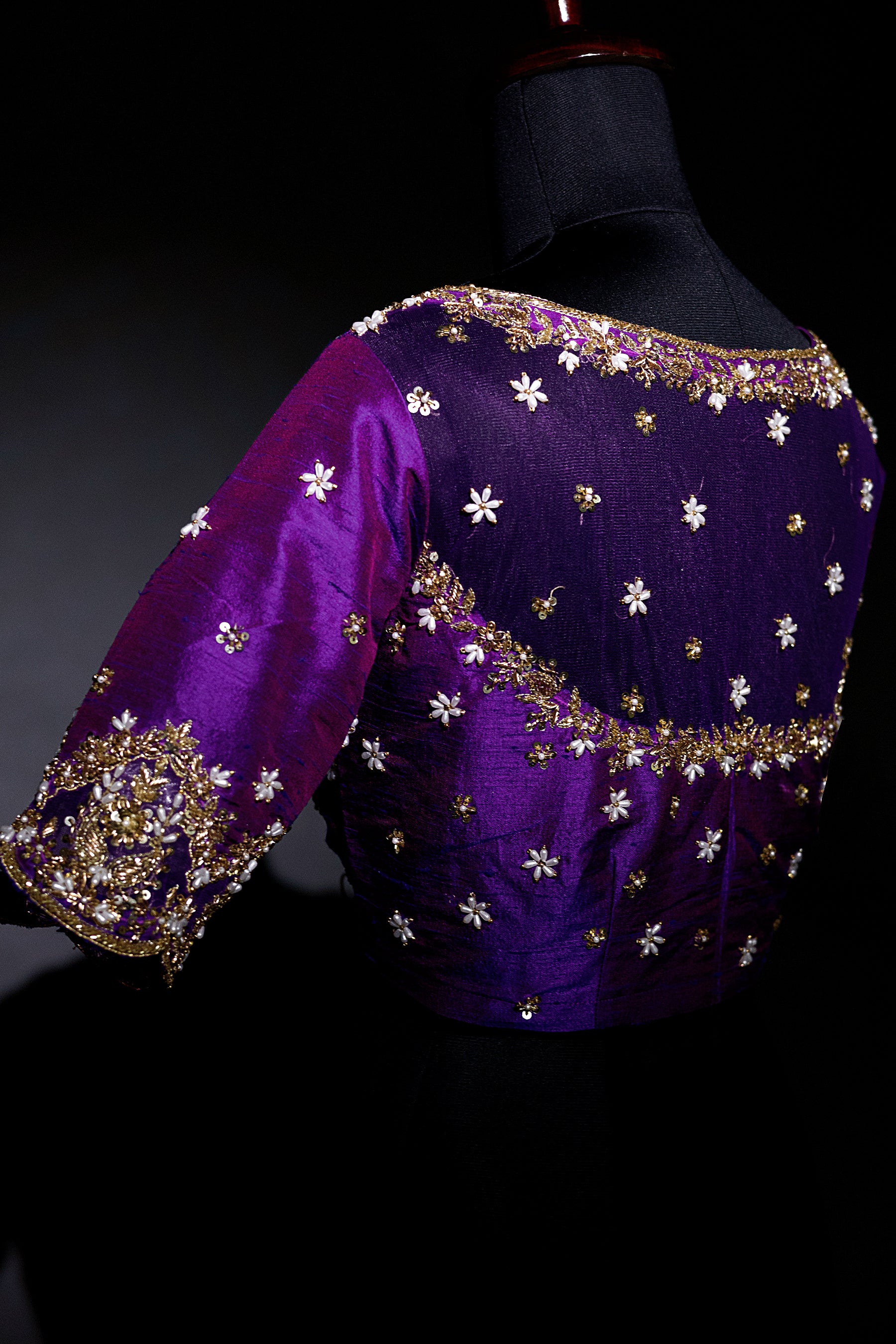 Raw Silk Zardosi Work