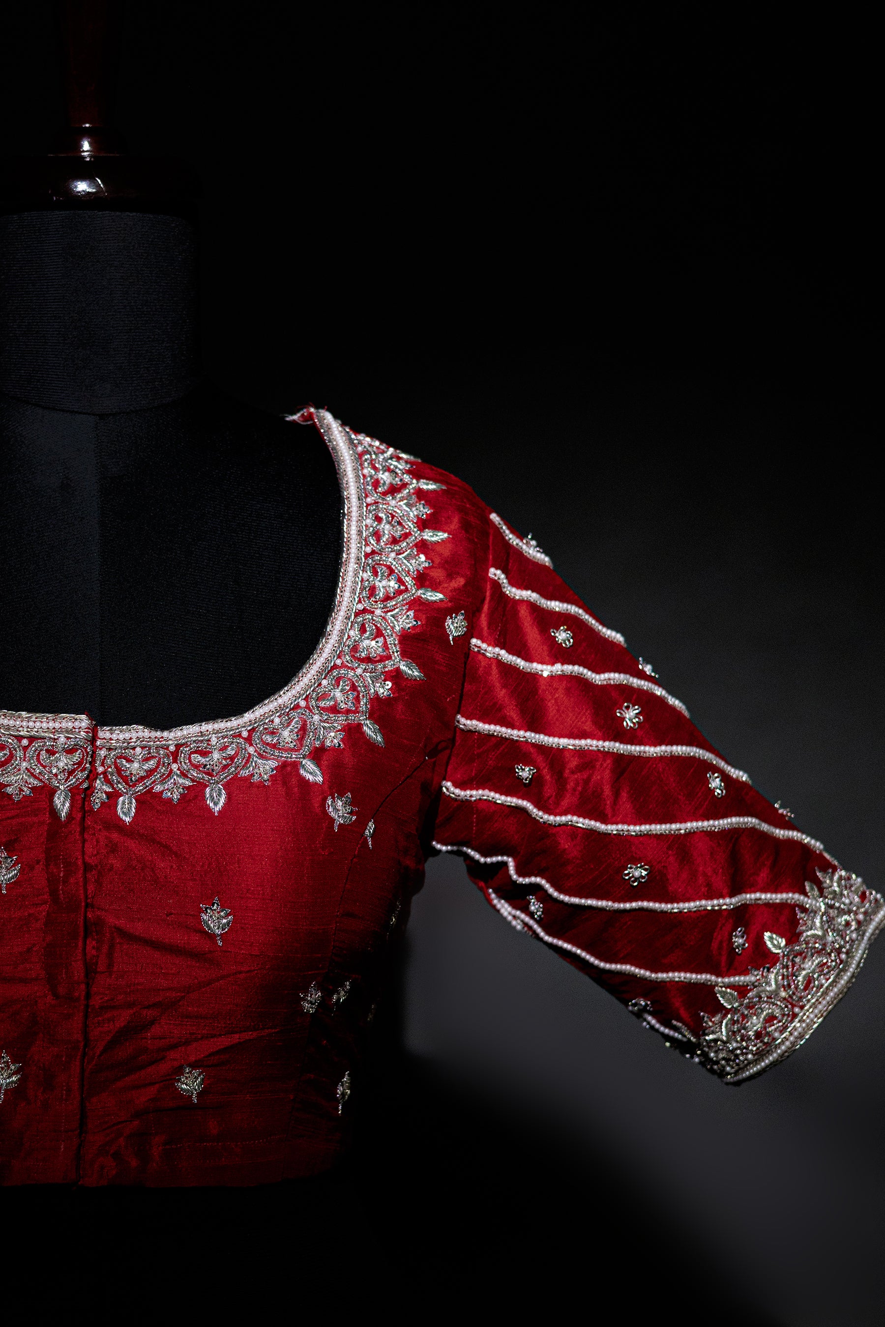 Raw Silk Zardosi Work