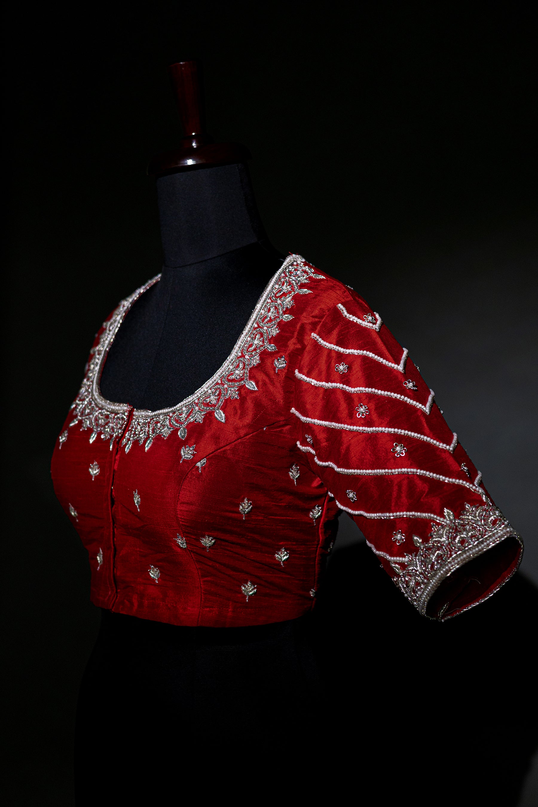 Raw Silk Zardosi Work