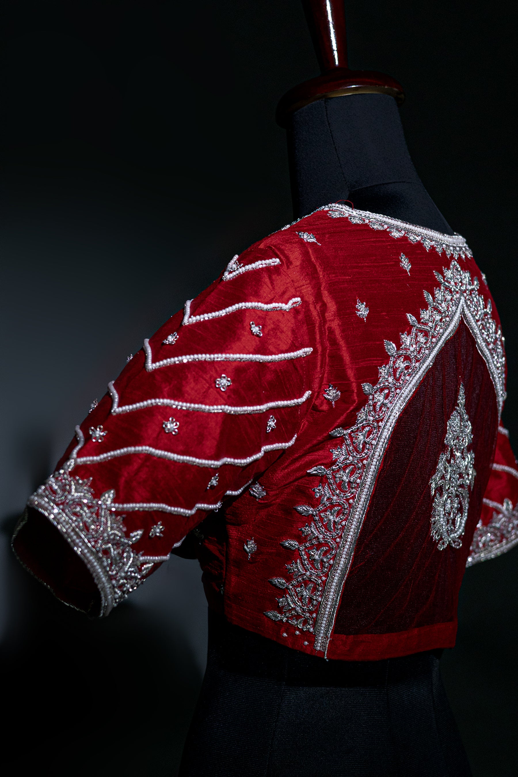 Raw Silk Zardosi Work