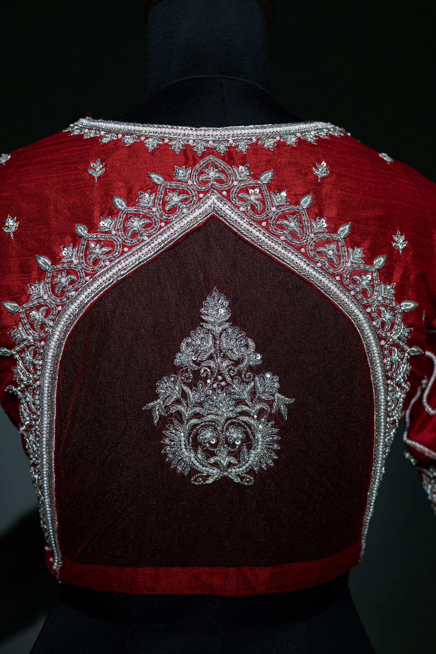Raw Silk Zardosi Work