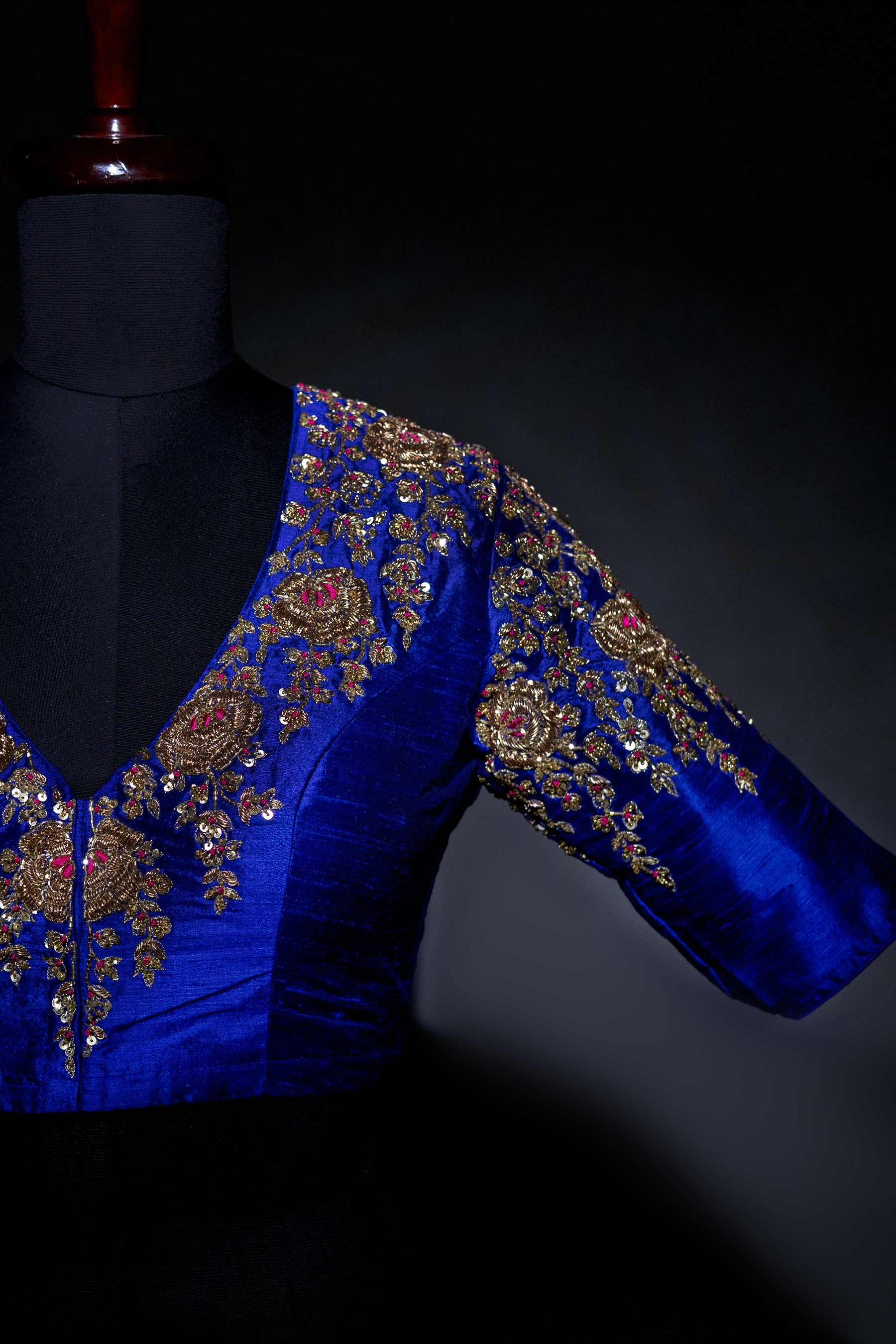 Raw Silk Zardosi Work