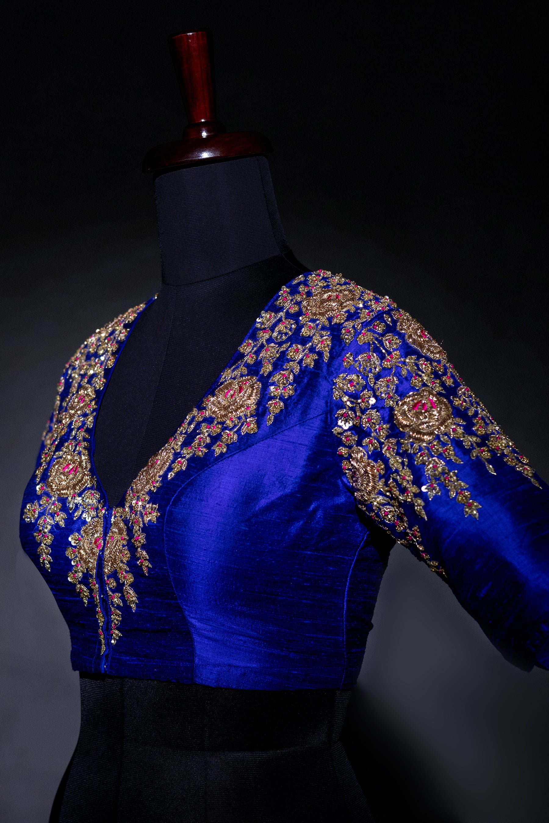 Raw Silk Zardosi Work