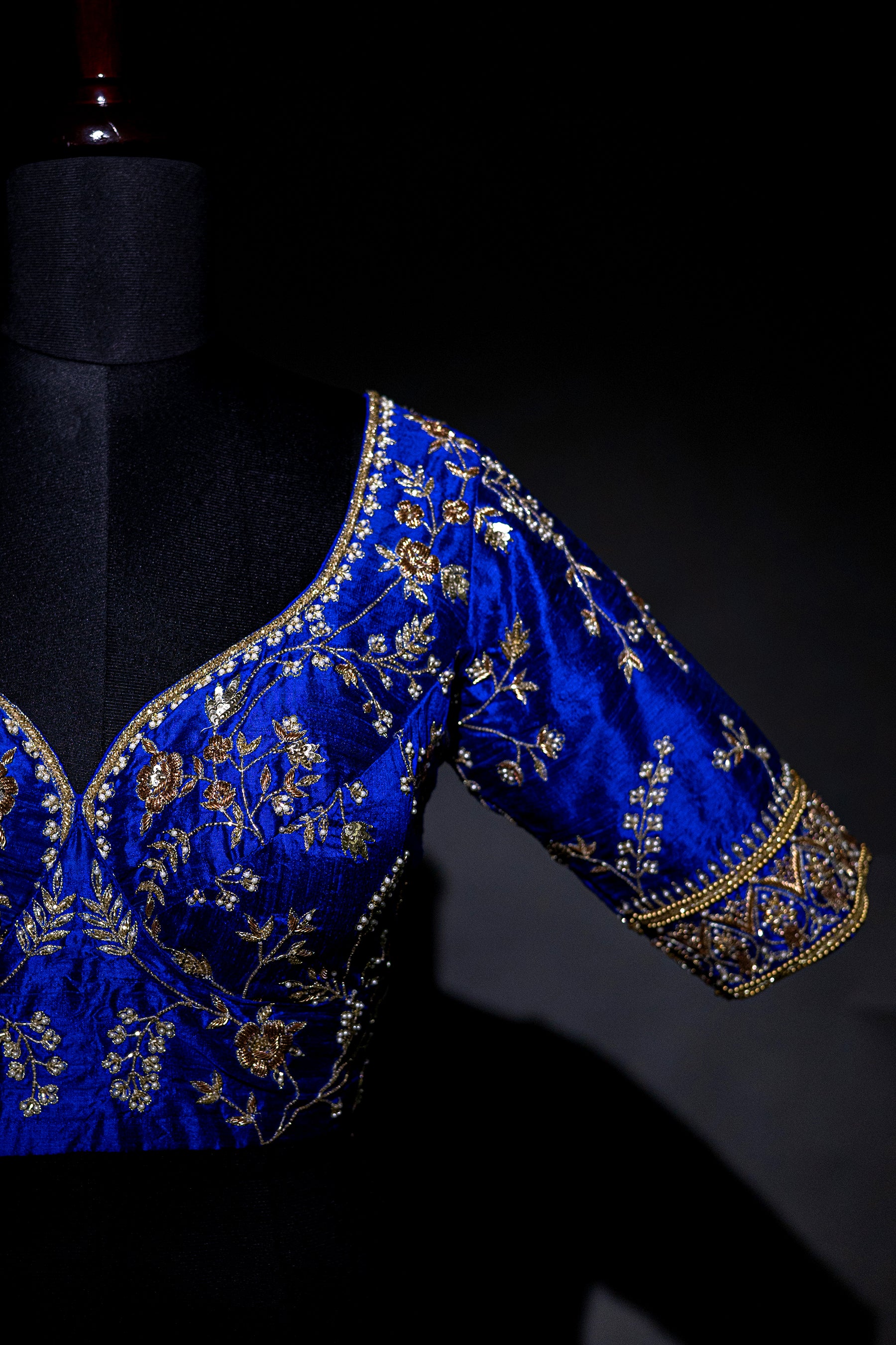 Raw Silk Zardosi Work