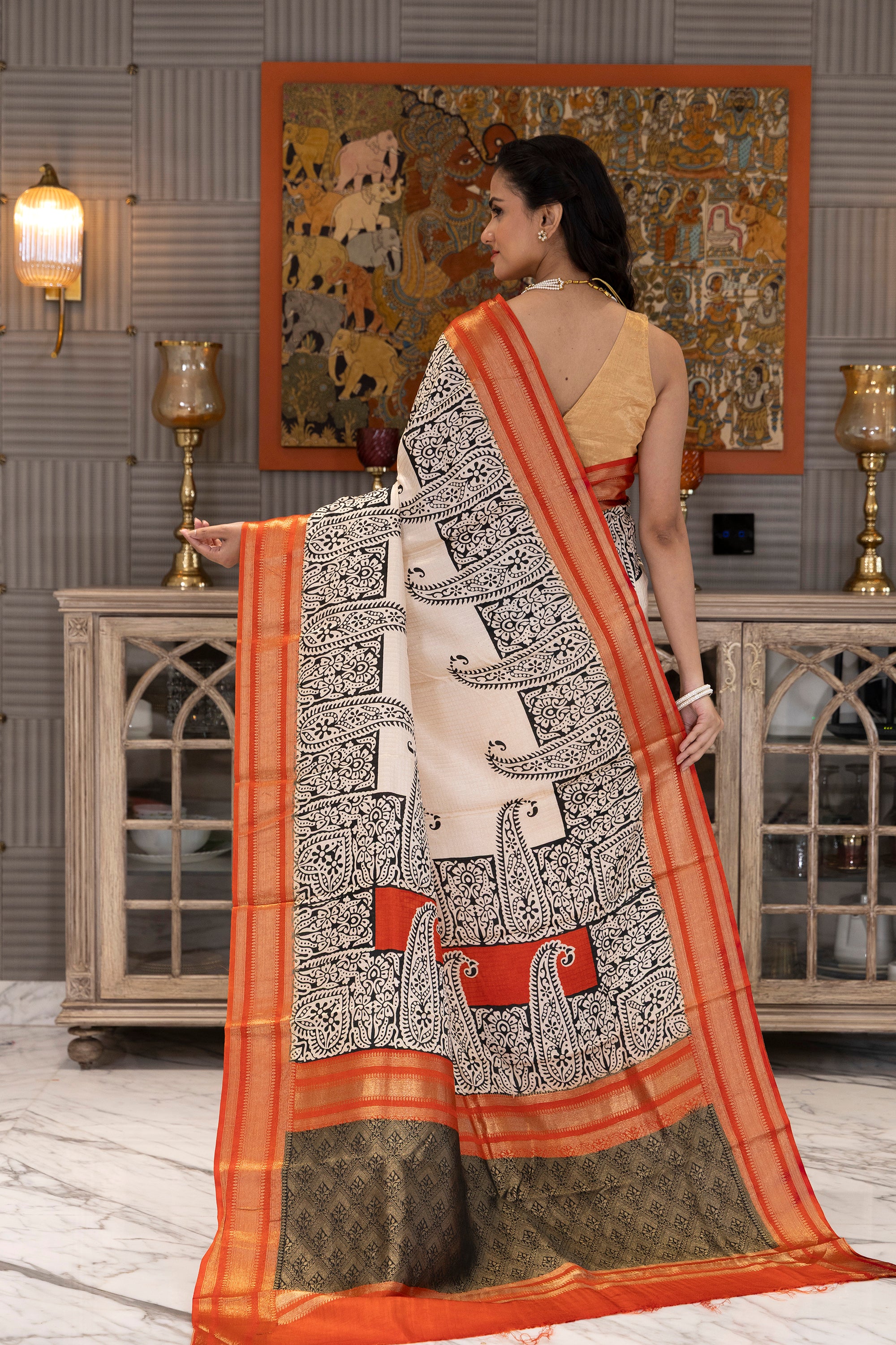 Semi Silk Block Print