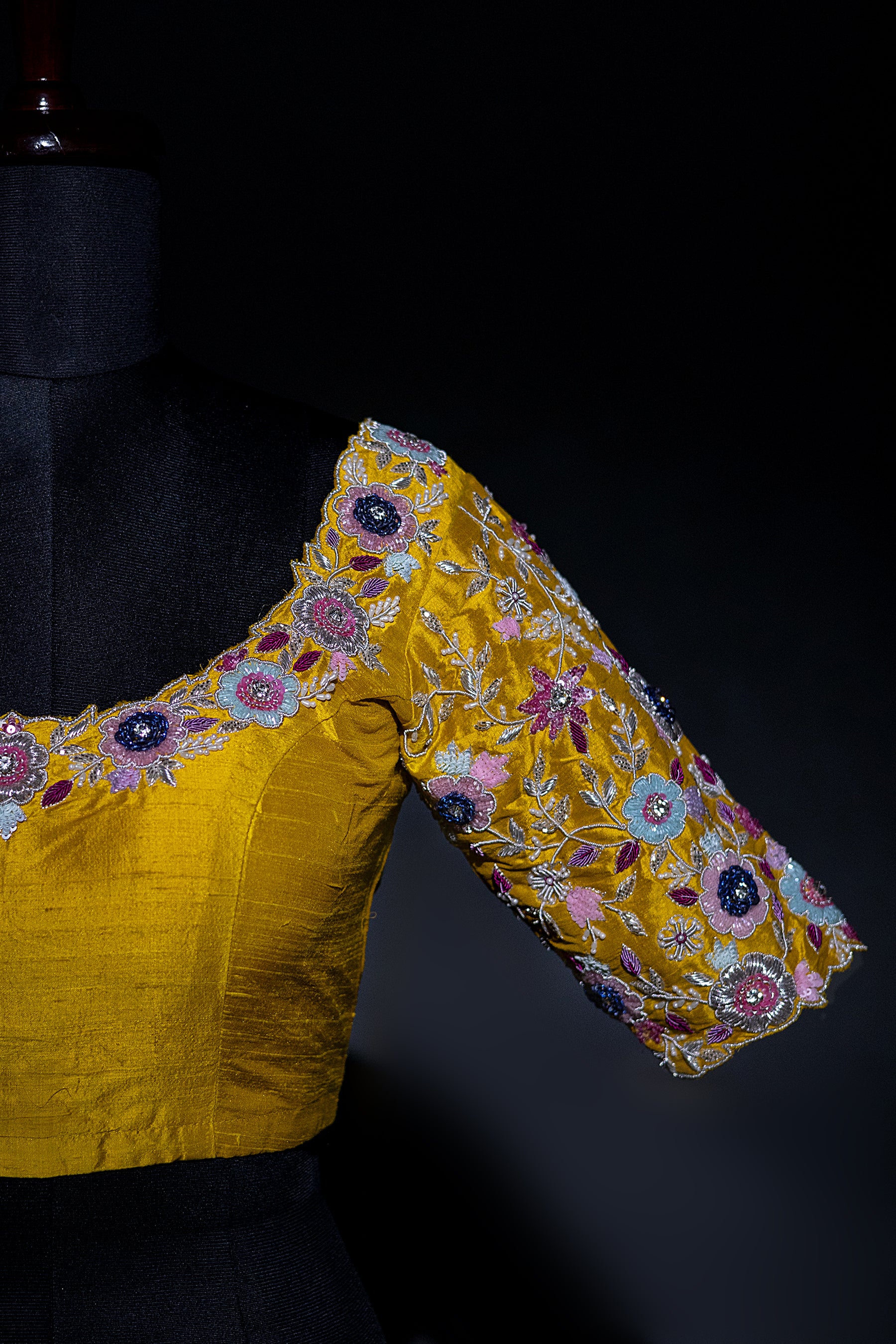 Raw Silk Zardosi Work