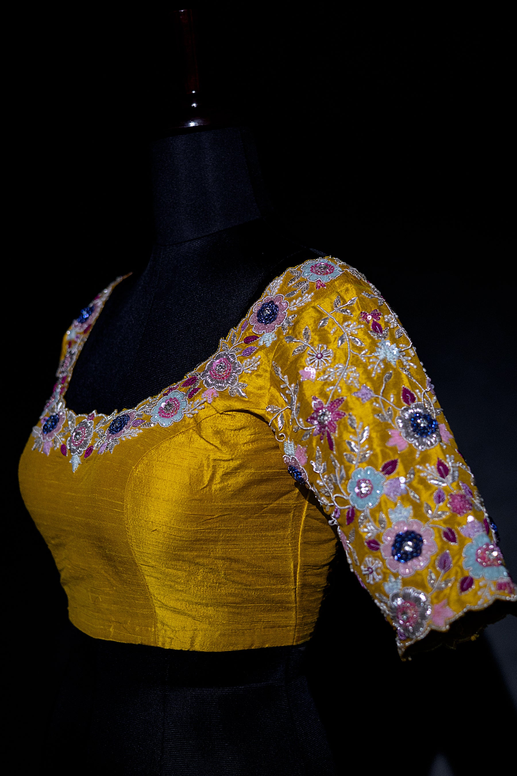 Raw Silk Zardosi Work