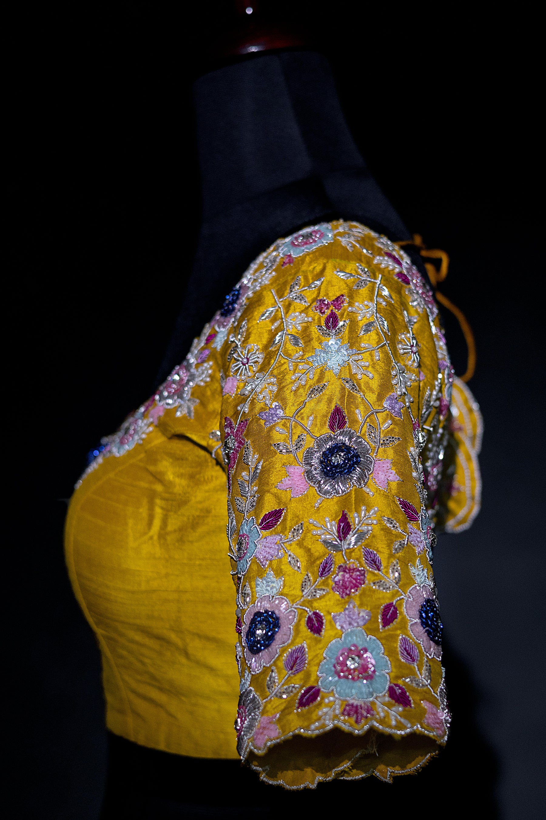 Raw Silk Zardosi Work