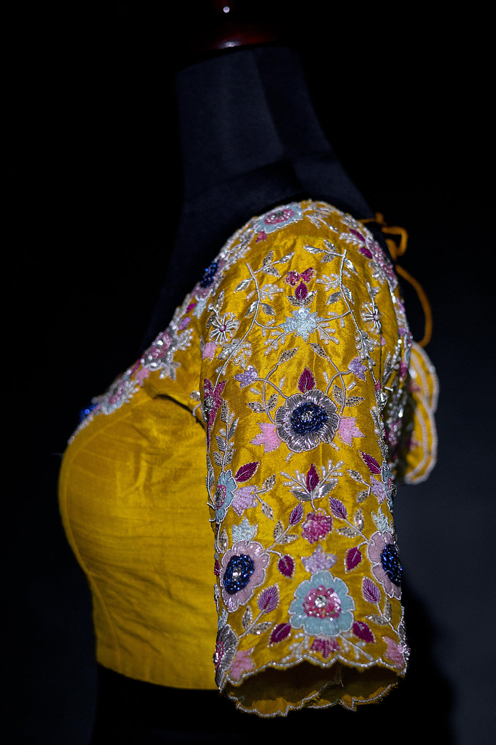 Raw Silk Zardosi Work