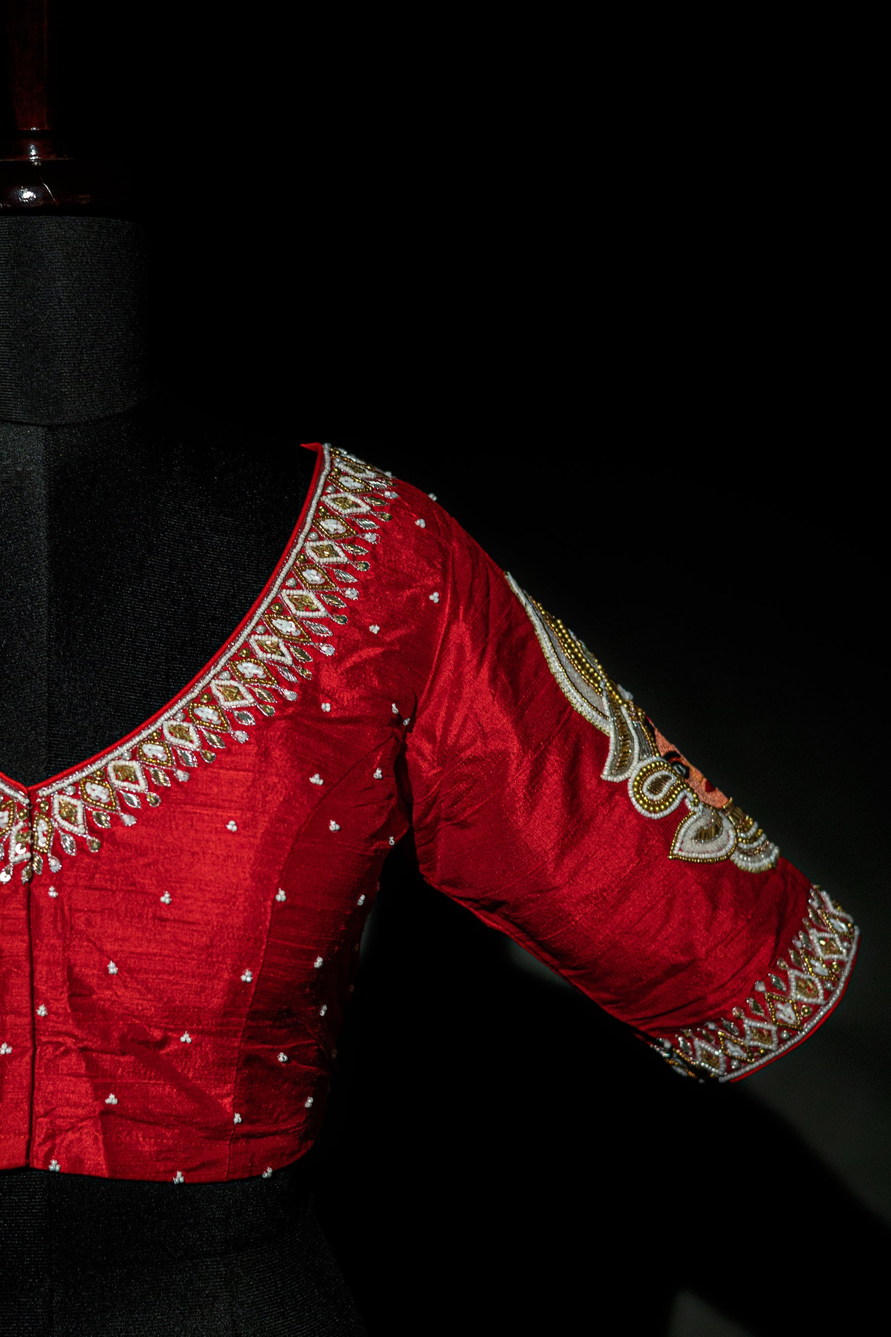 Raw Silk Zardosi Work