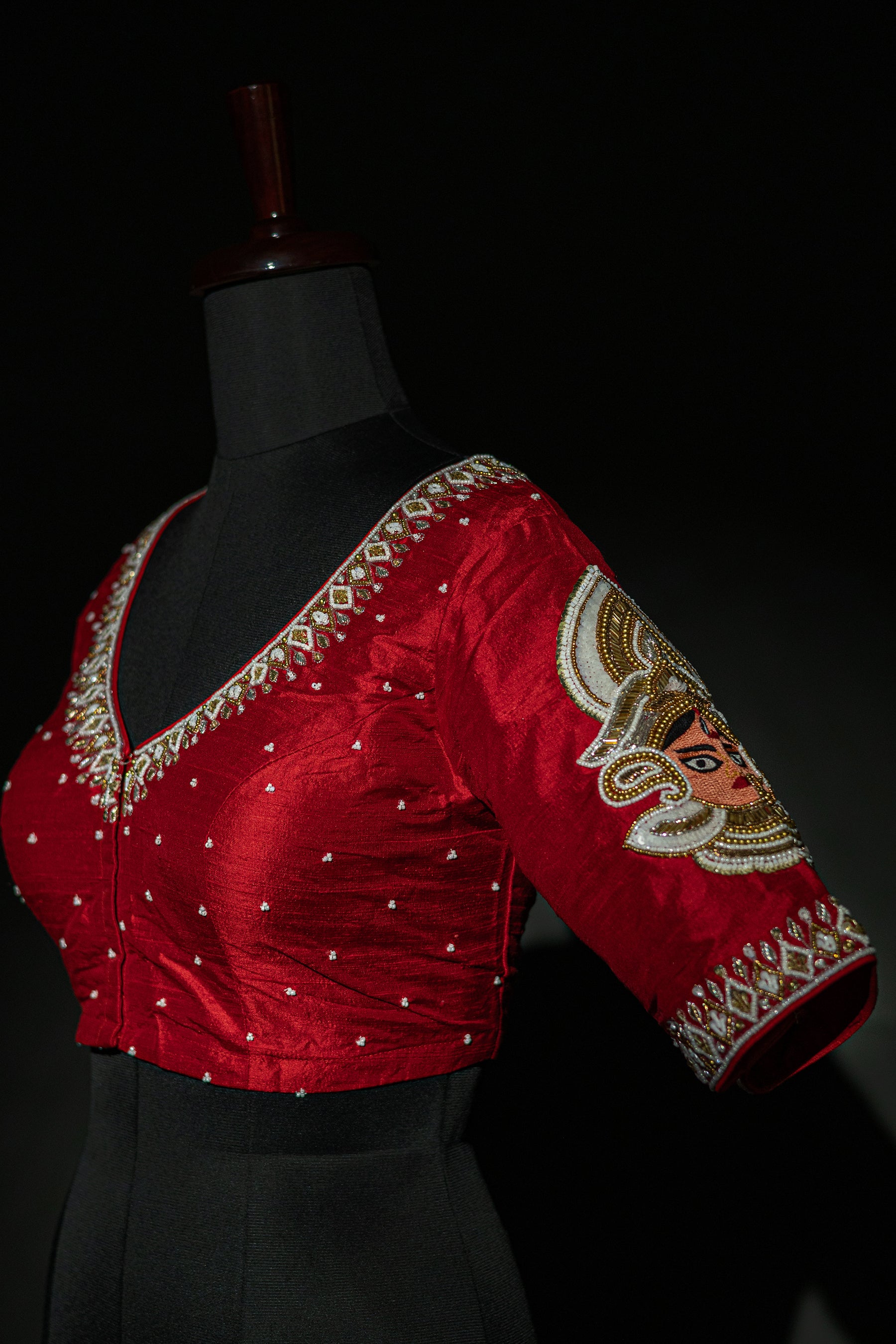 Raw Silk Zardosi Work