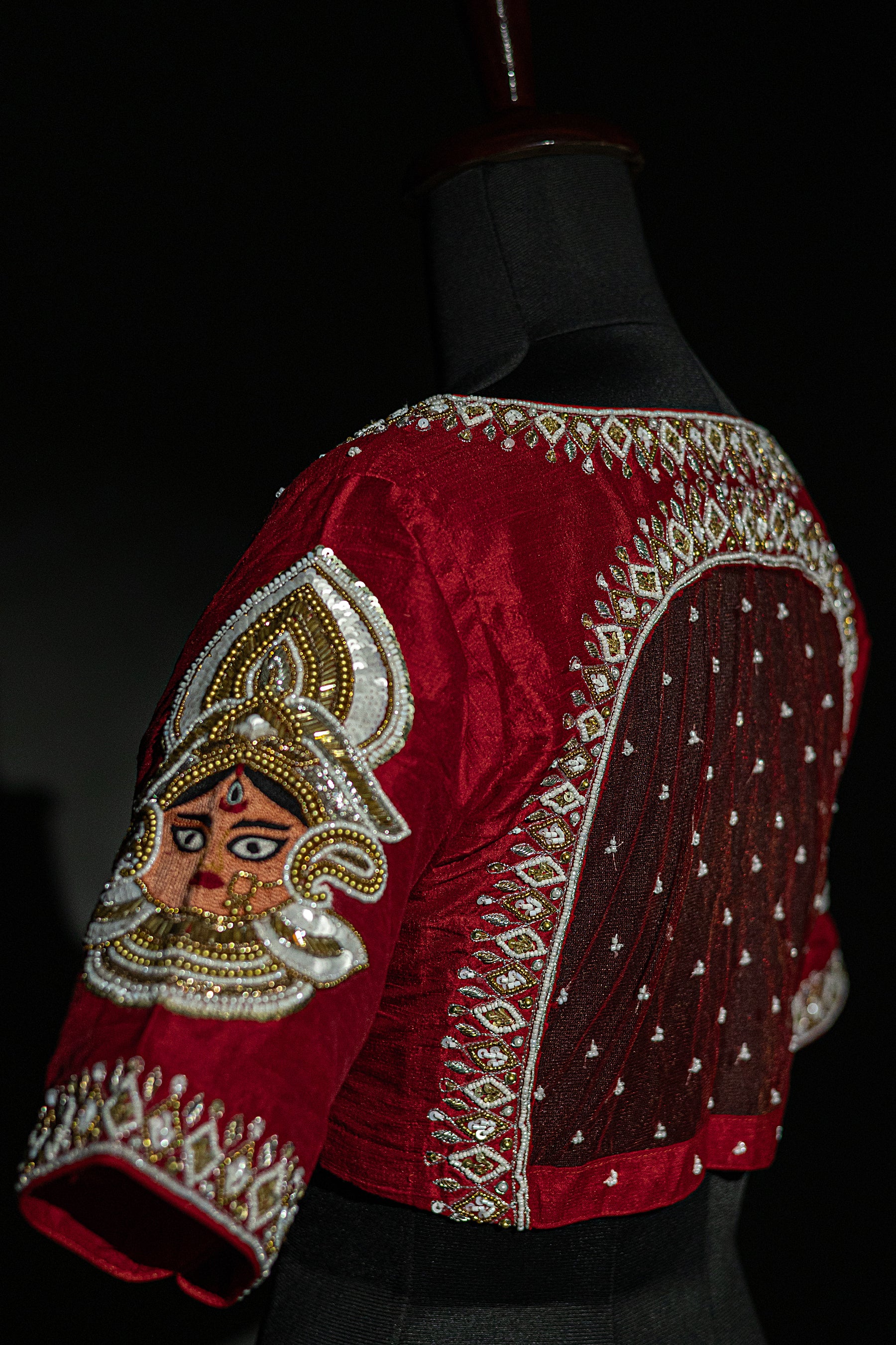 Raw Silk Zardosi Work