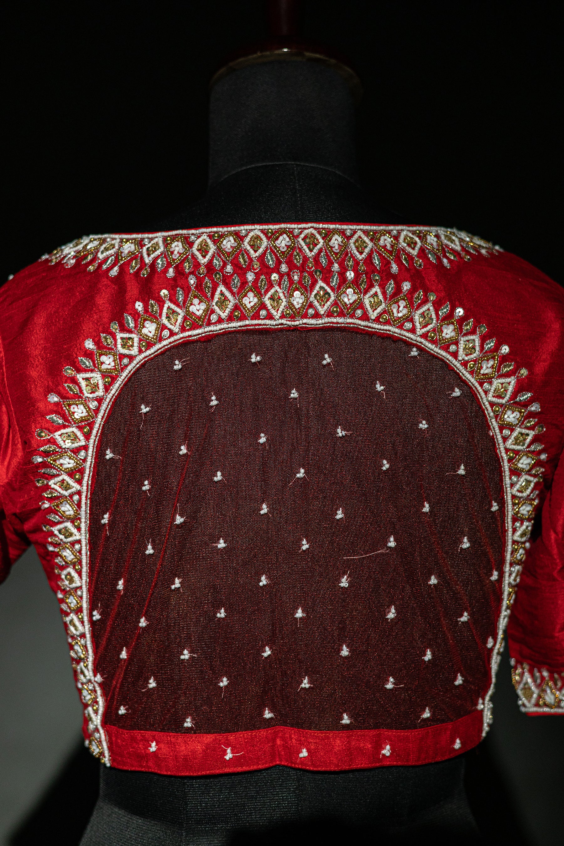 Raw Silk Zardosi Work