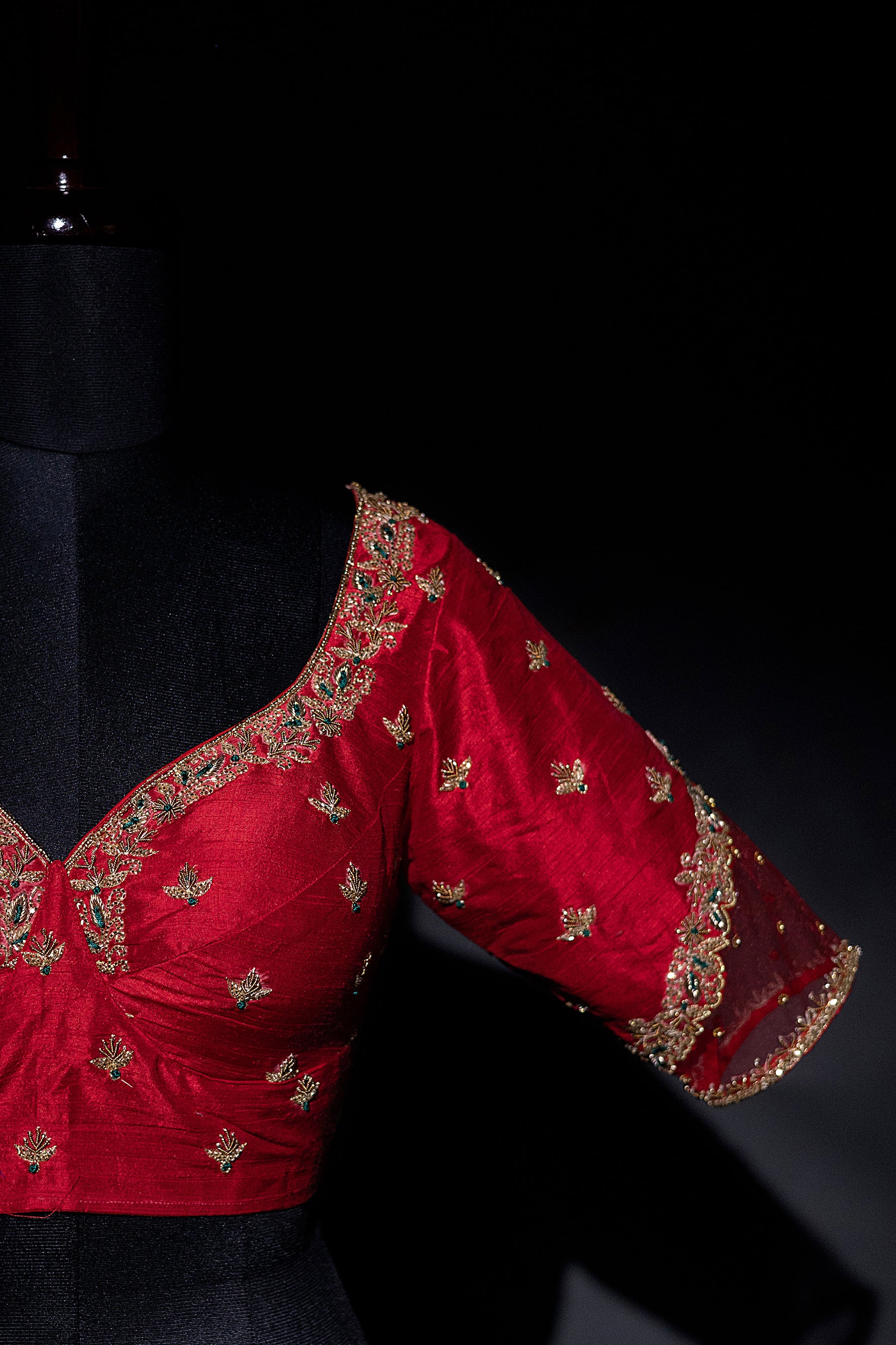 Raw Silk Zardosi Work