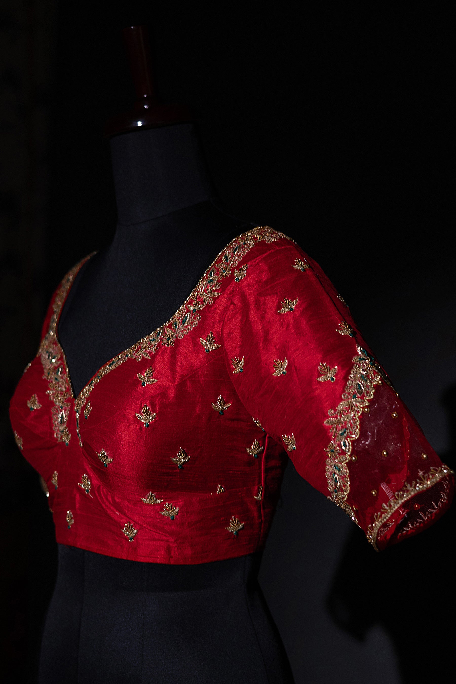 Raw Silk Zardosi Work