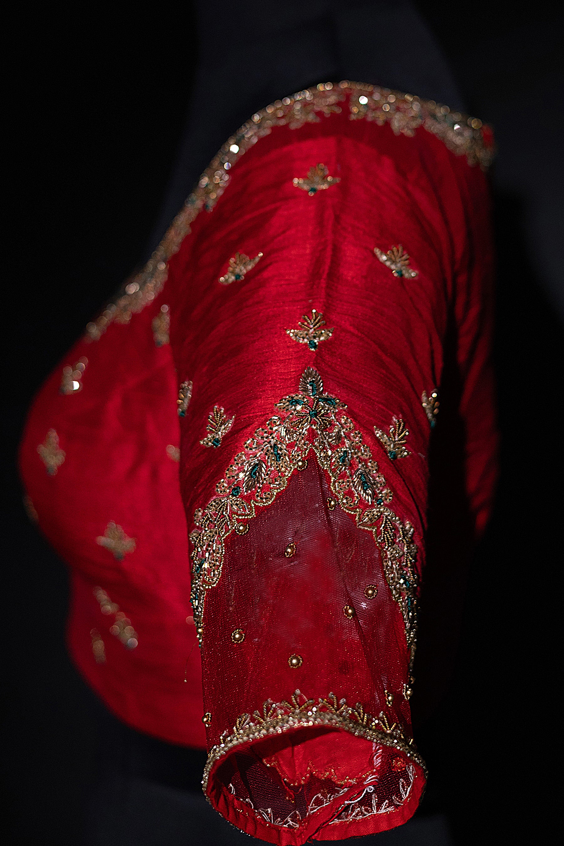 Raw Silk Zardosi Work