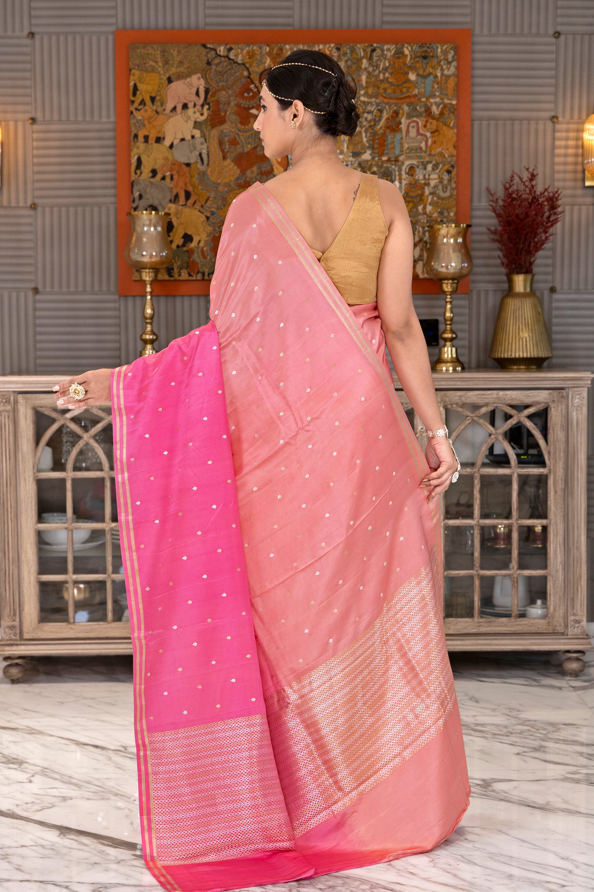 Pure Mashru Shaded Banarasi