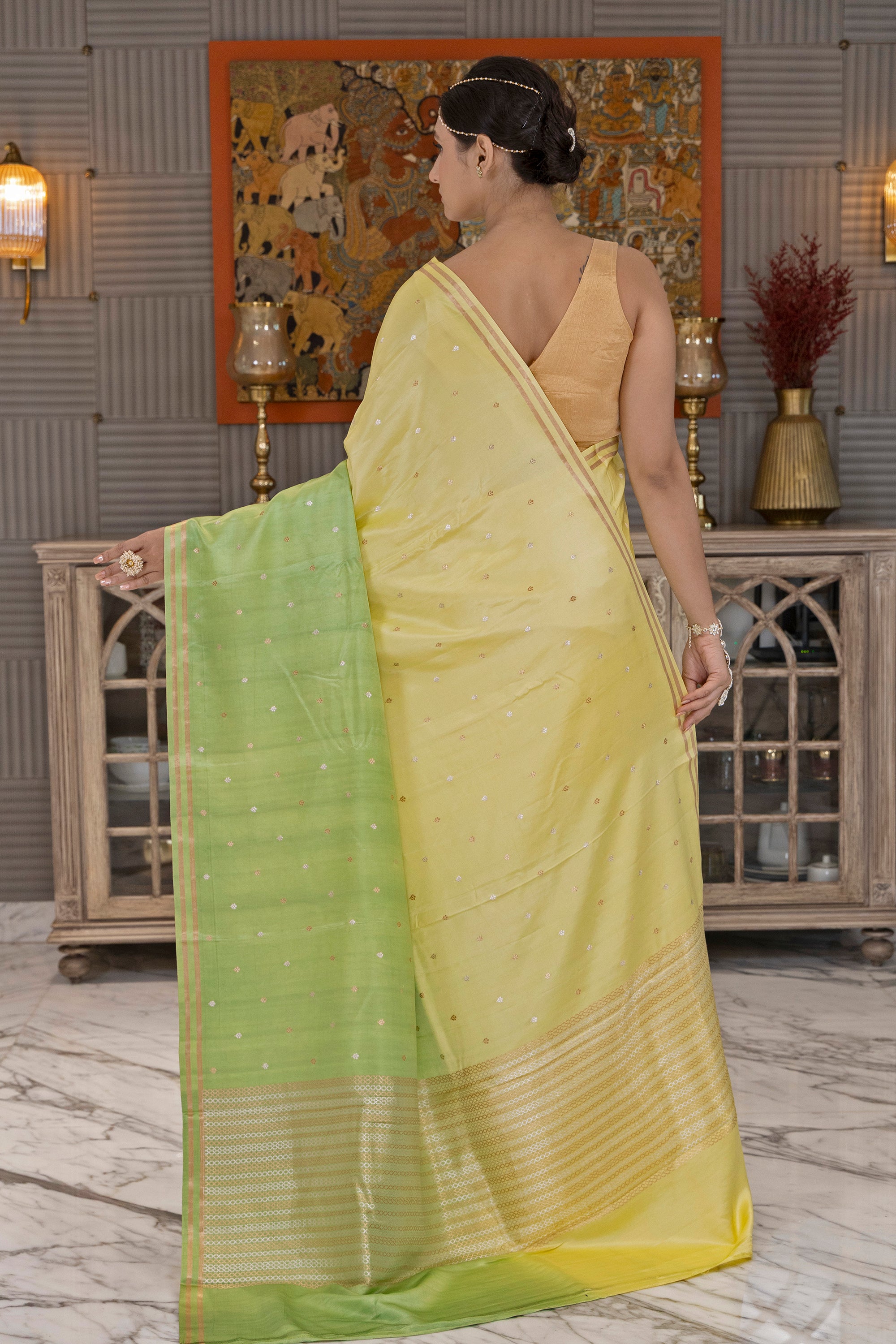 Pure Mashru Shaded Banarasi