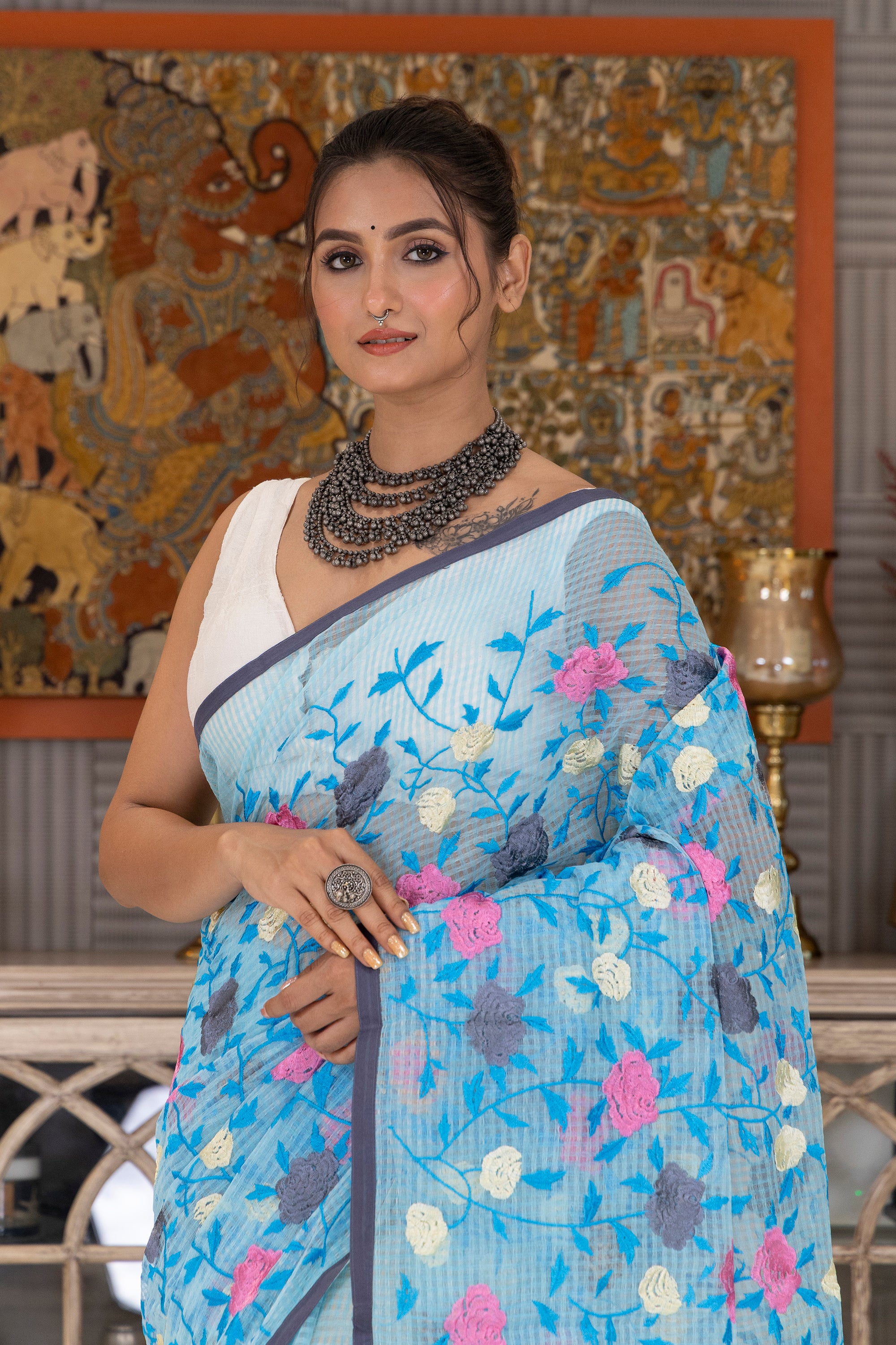 Resham Check Parsi Work (No Bp)