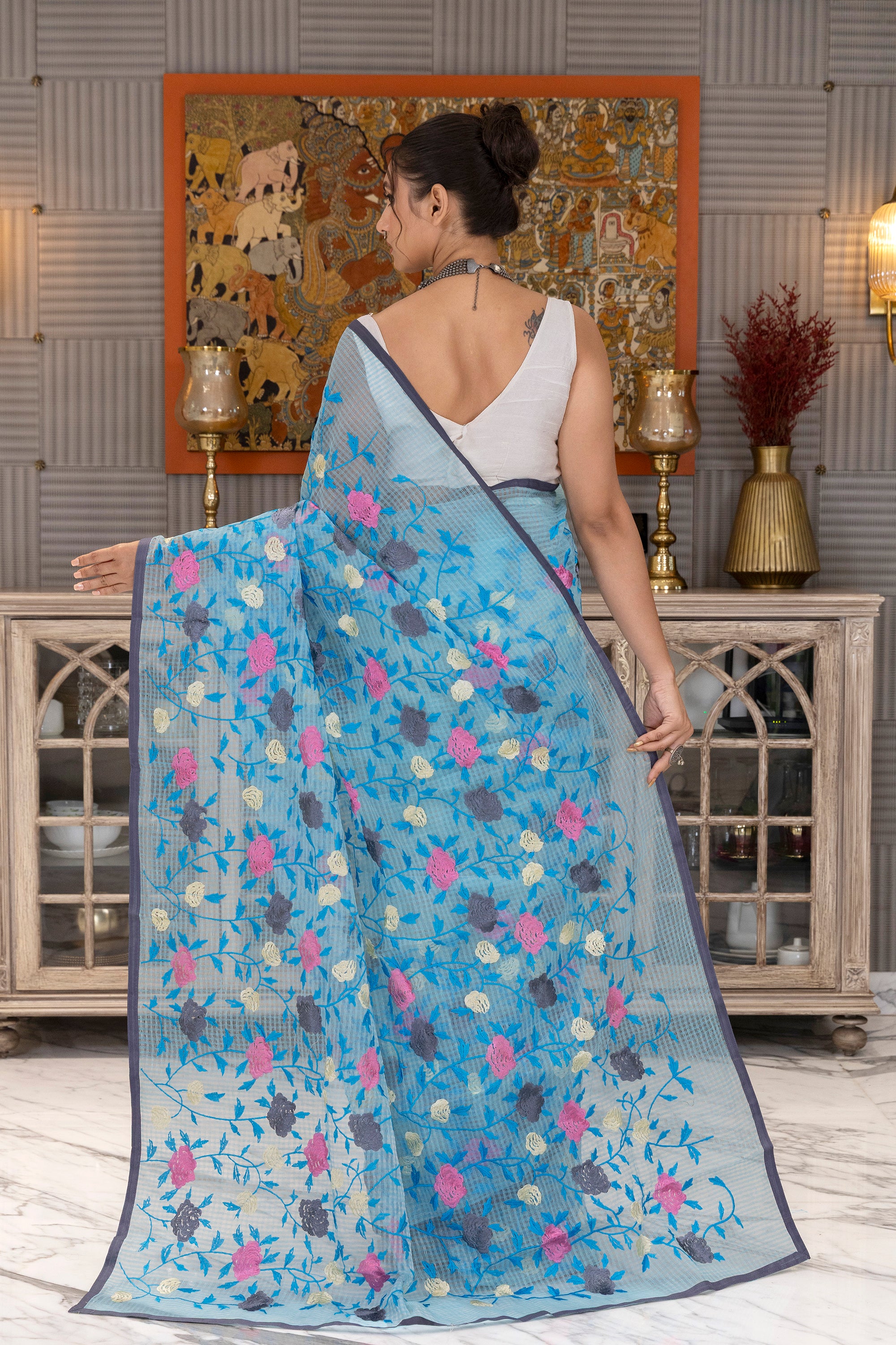 Resham Check Parsi Work (No Bp)