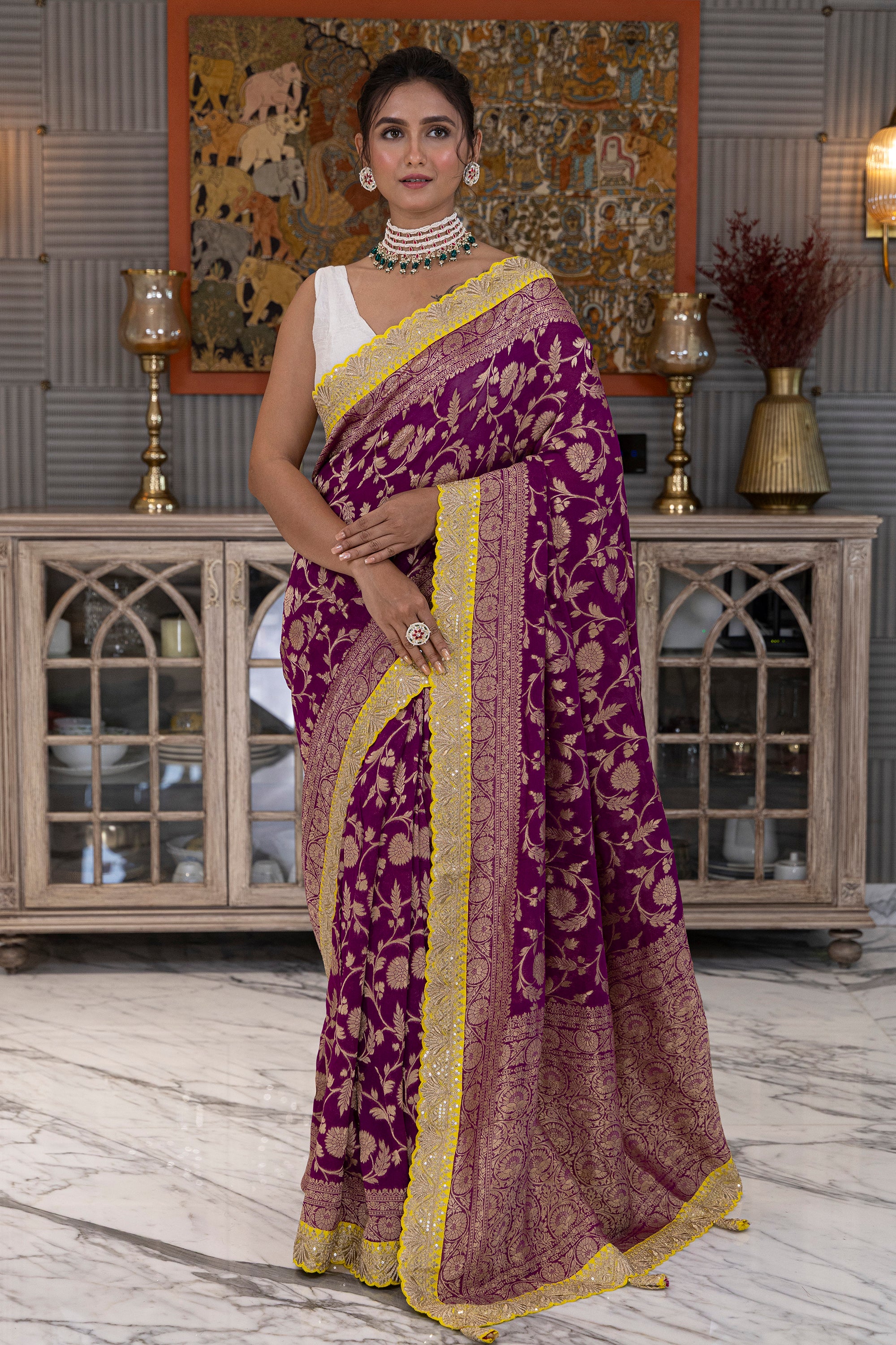 Semi Khaddi Banarasi