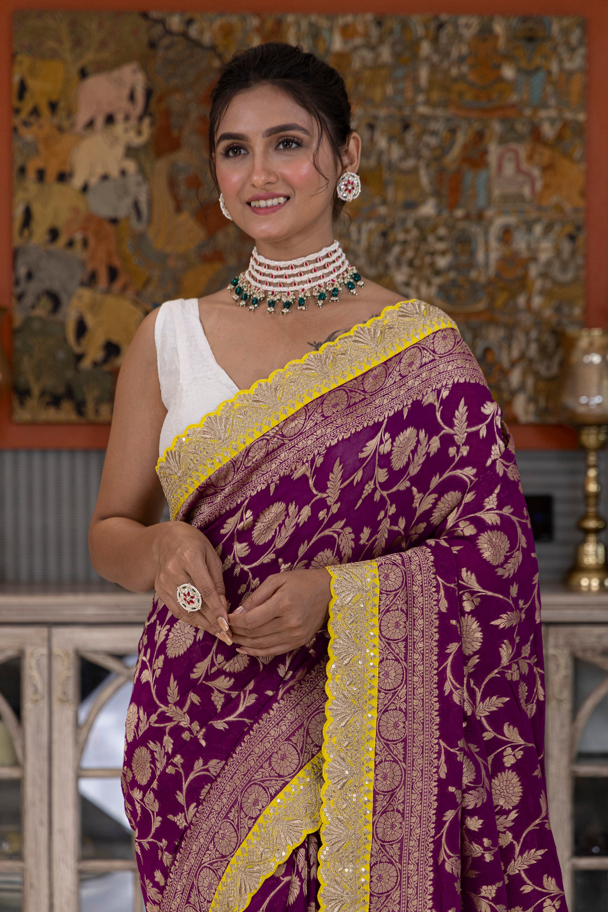 Semi Khaddi Banarasi