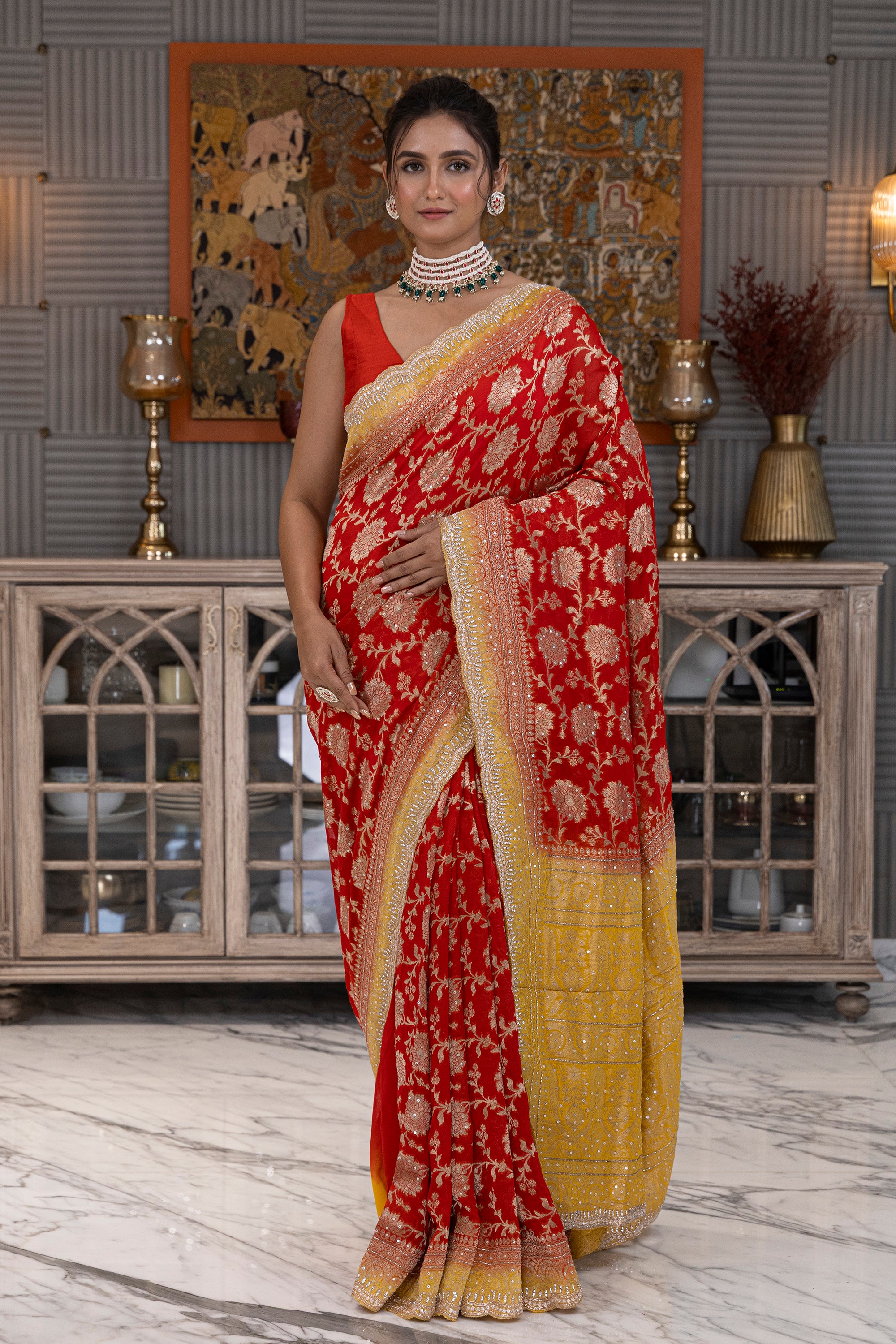 Semi Khaddi Banarasi