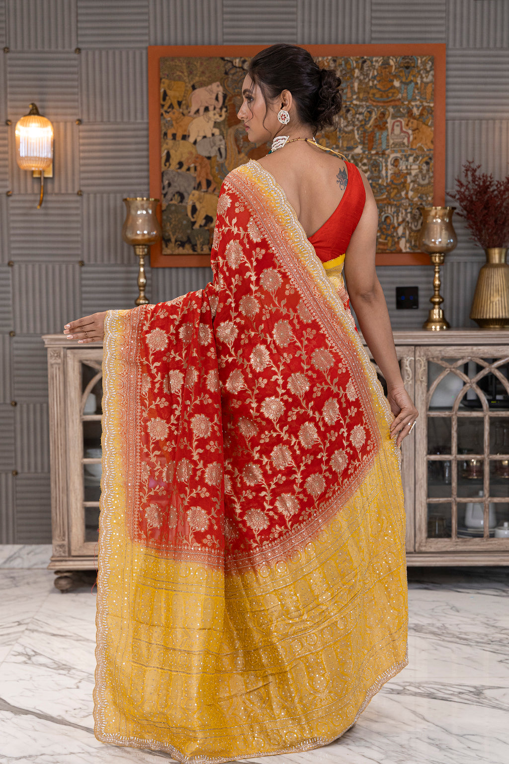 Semi Khaddi Banarasi
