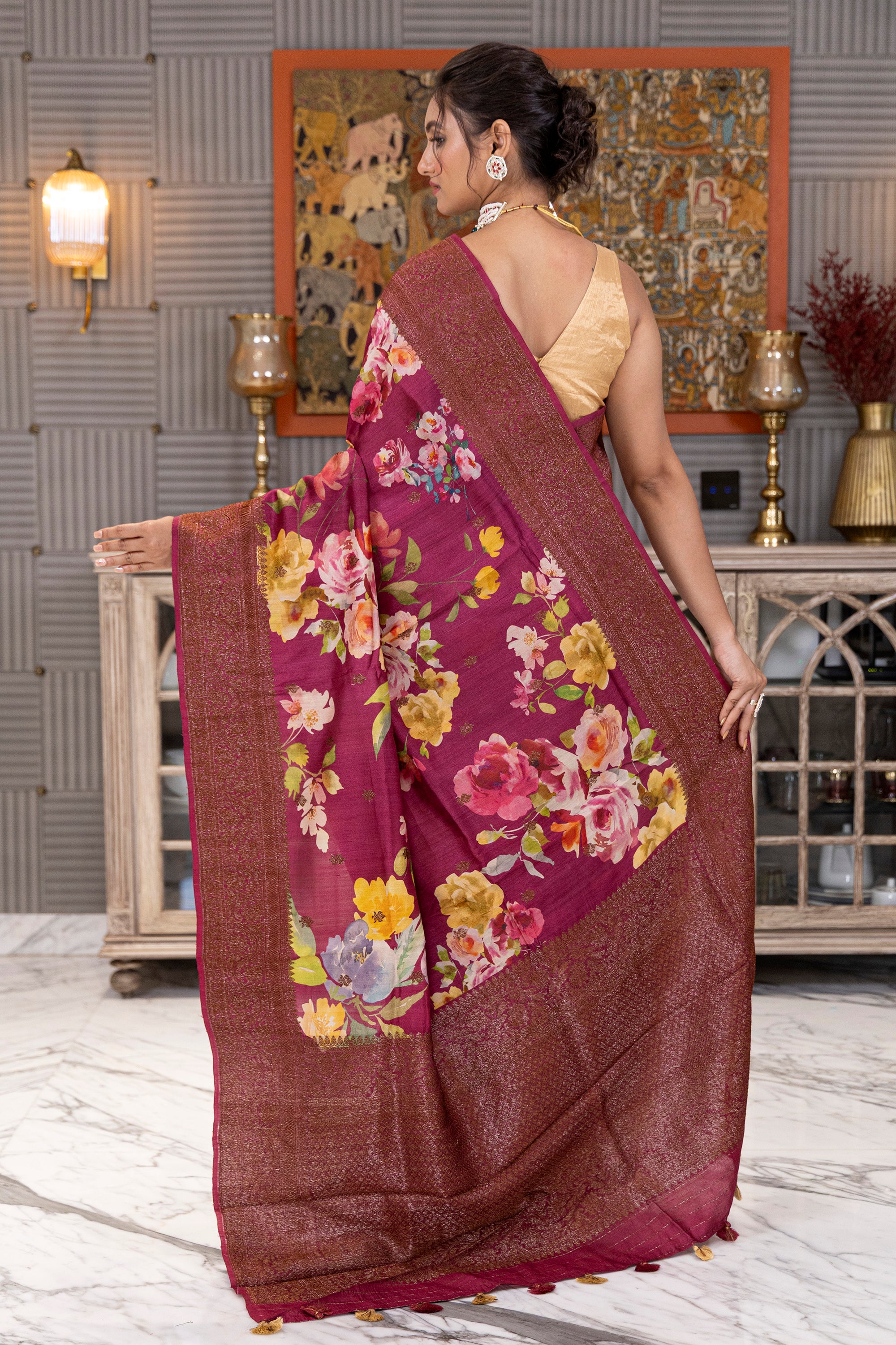 Tussar Digital Banarasi