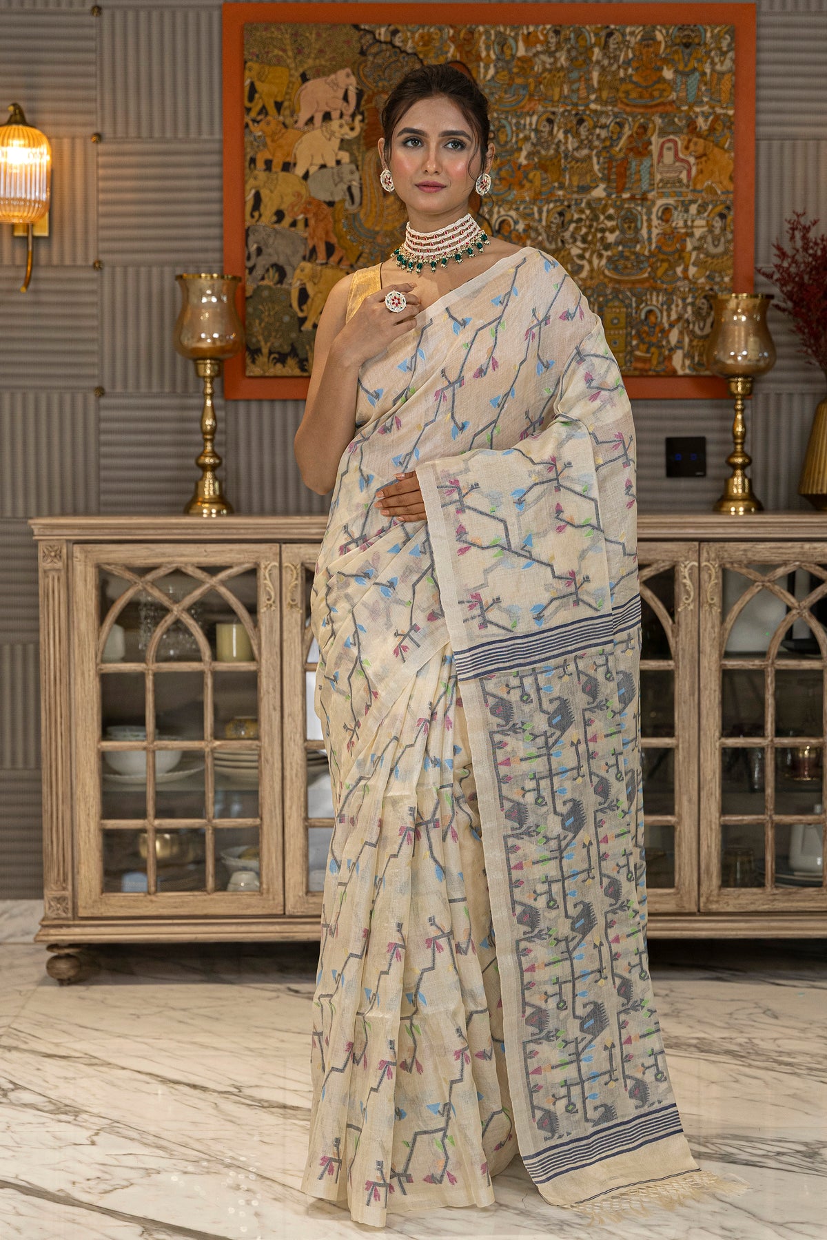 Tussar Jamdani