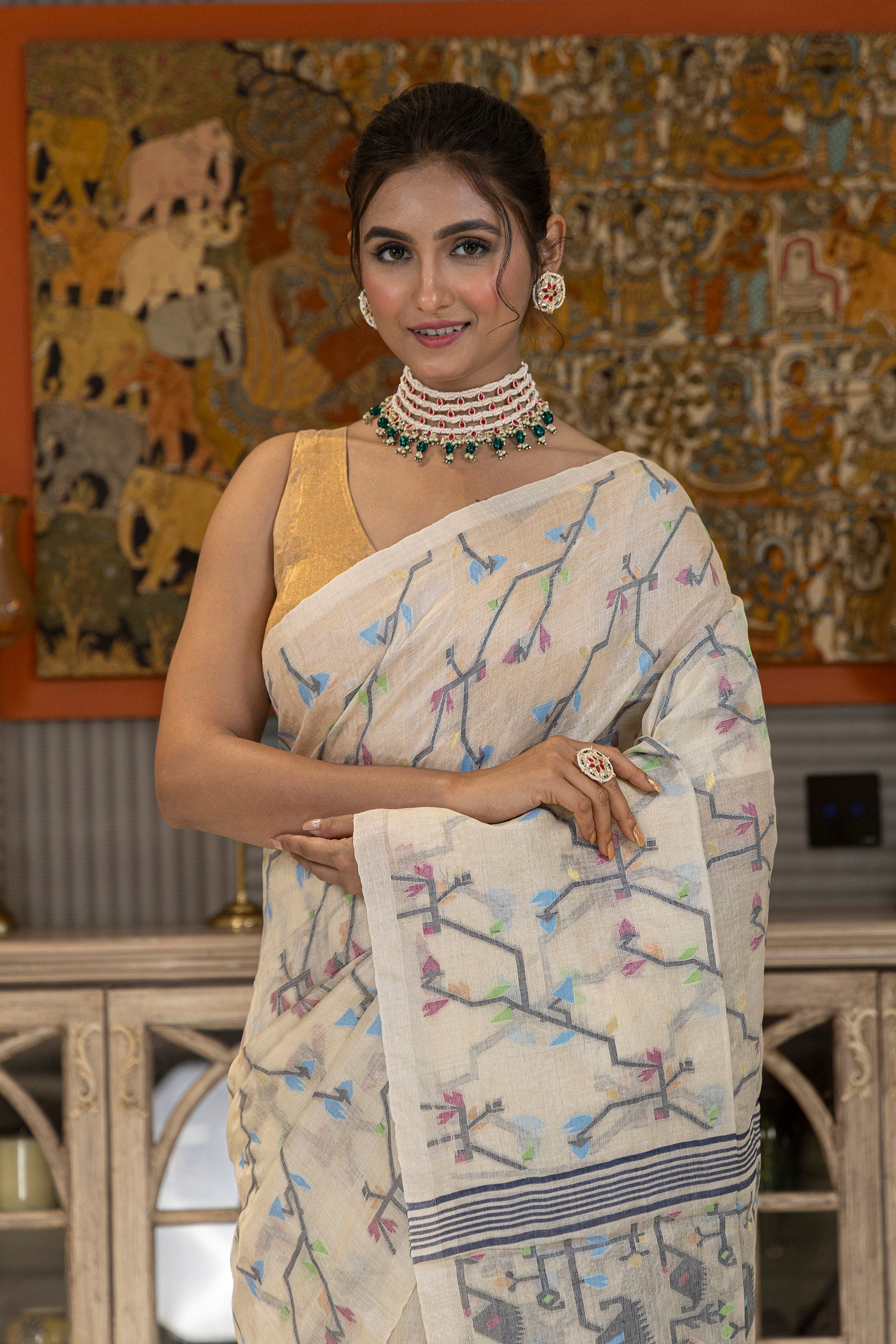Tussar Jamdani