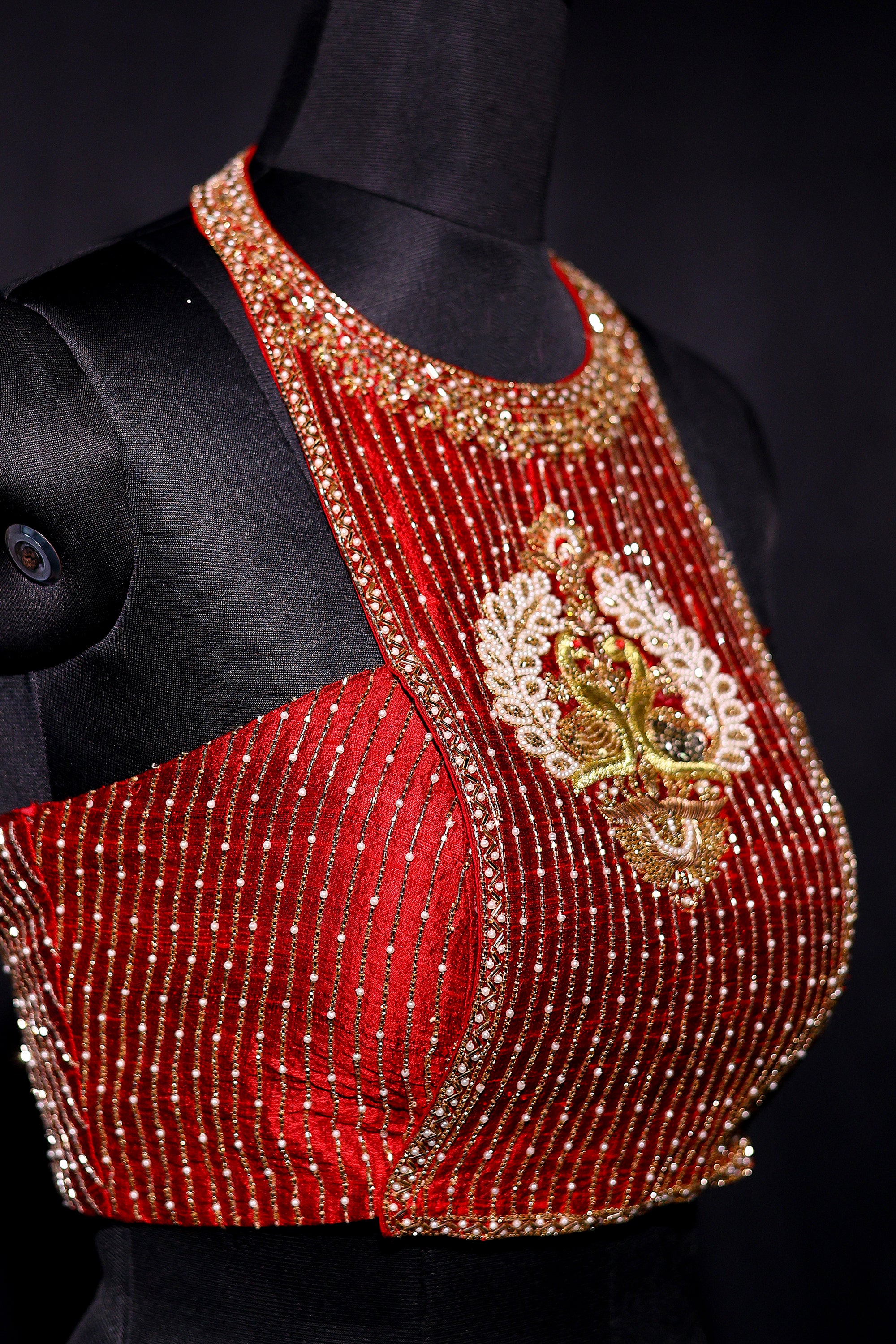 Raw Silk Zardosi Work