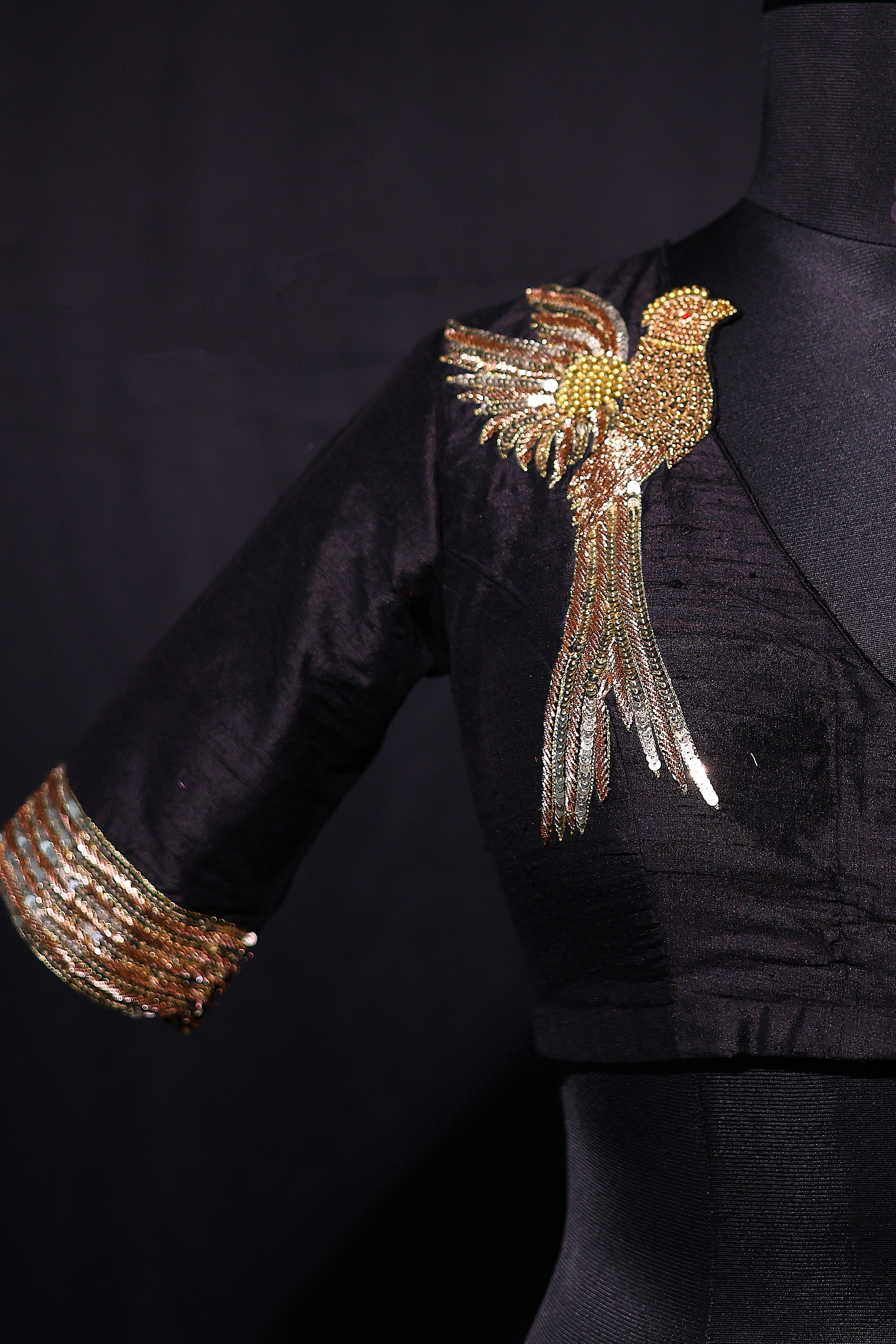 Raw Silk Zardosi Work