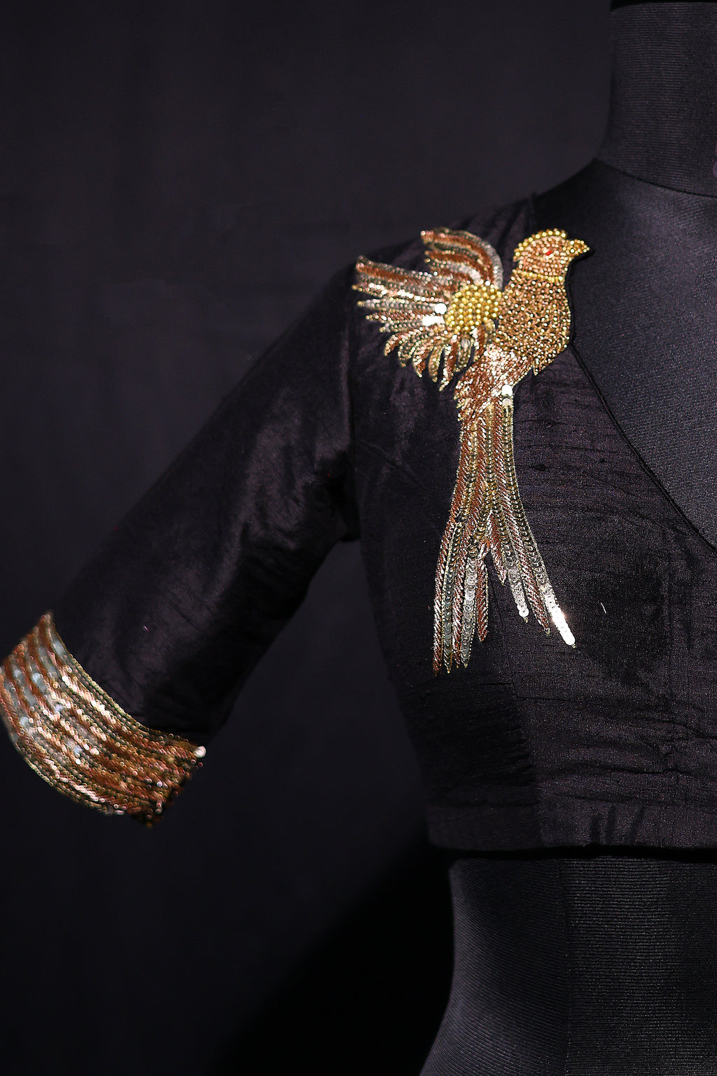 Raw Silk Zardosi Work