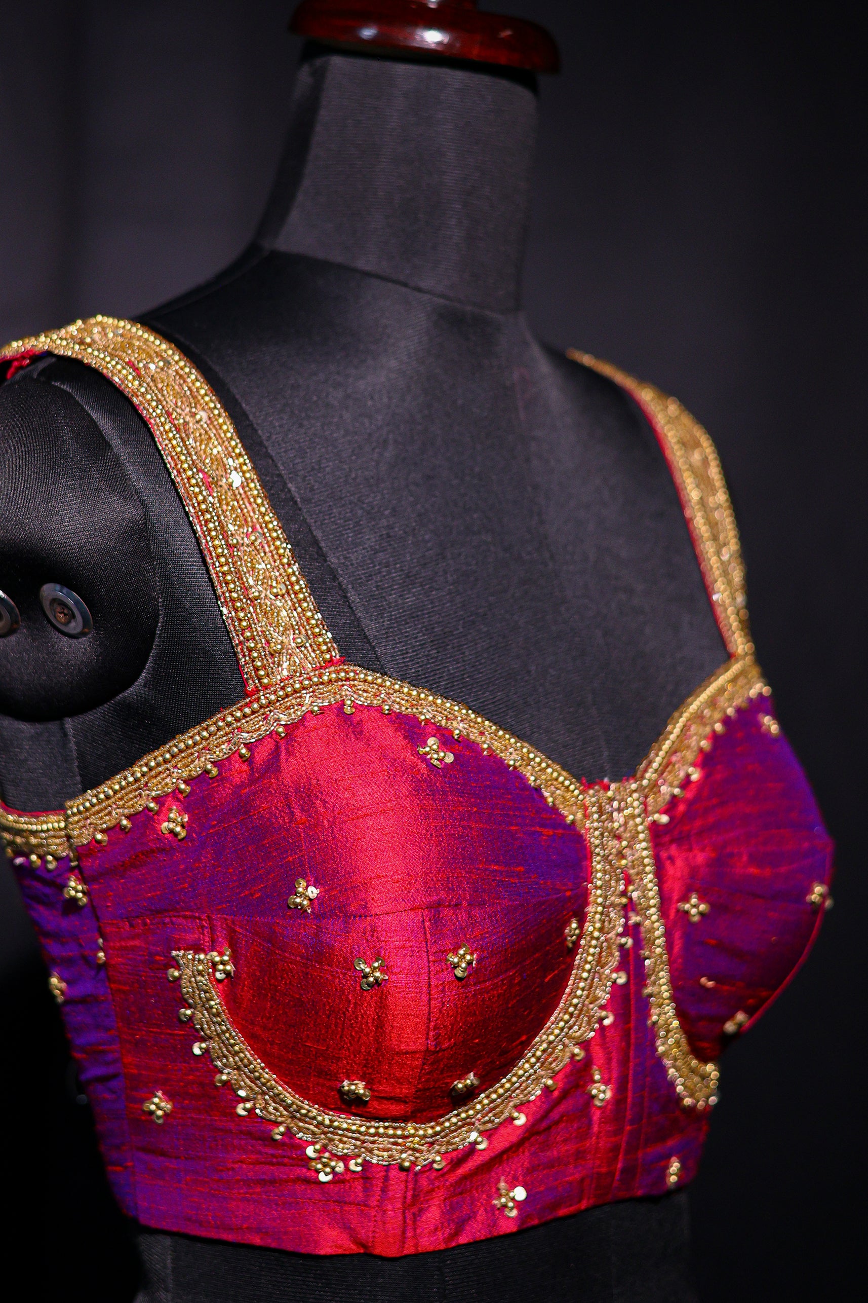 Raw Silk Sleeveless Blouse