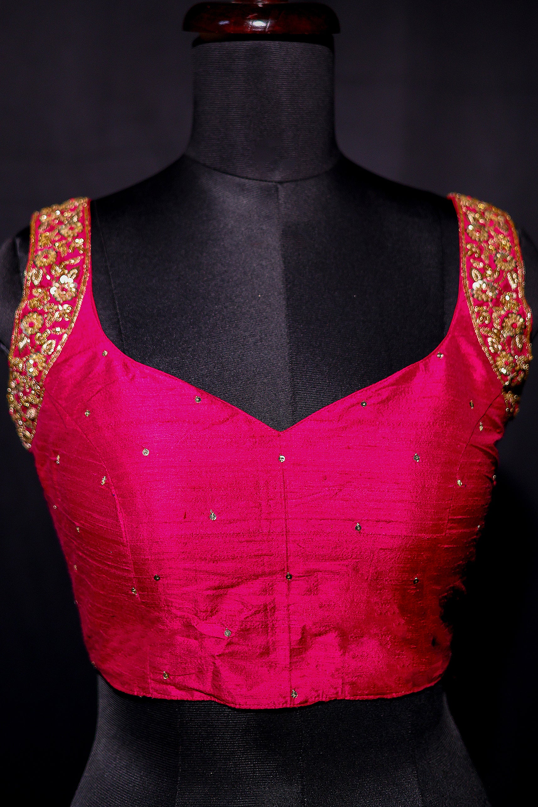 Raw Silk Sleeveless Blouse