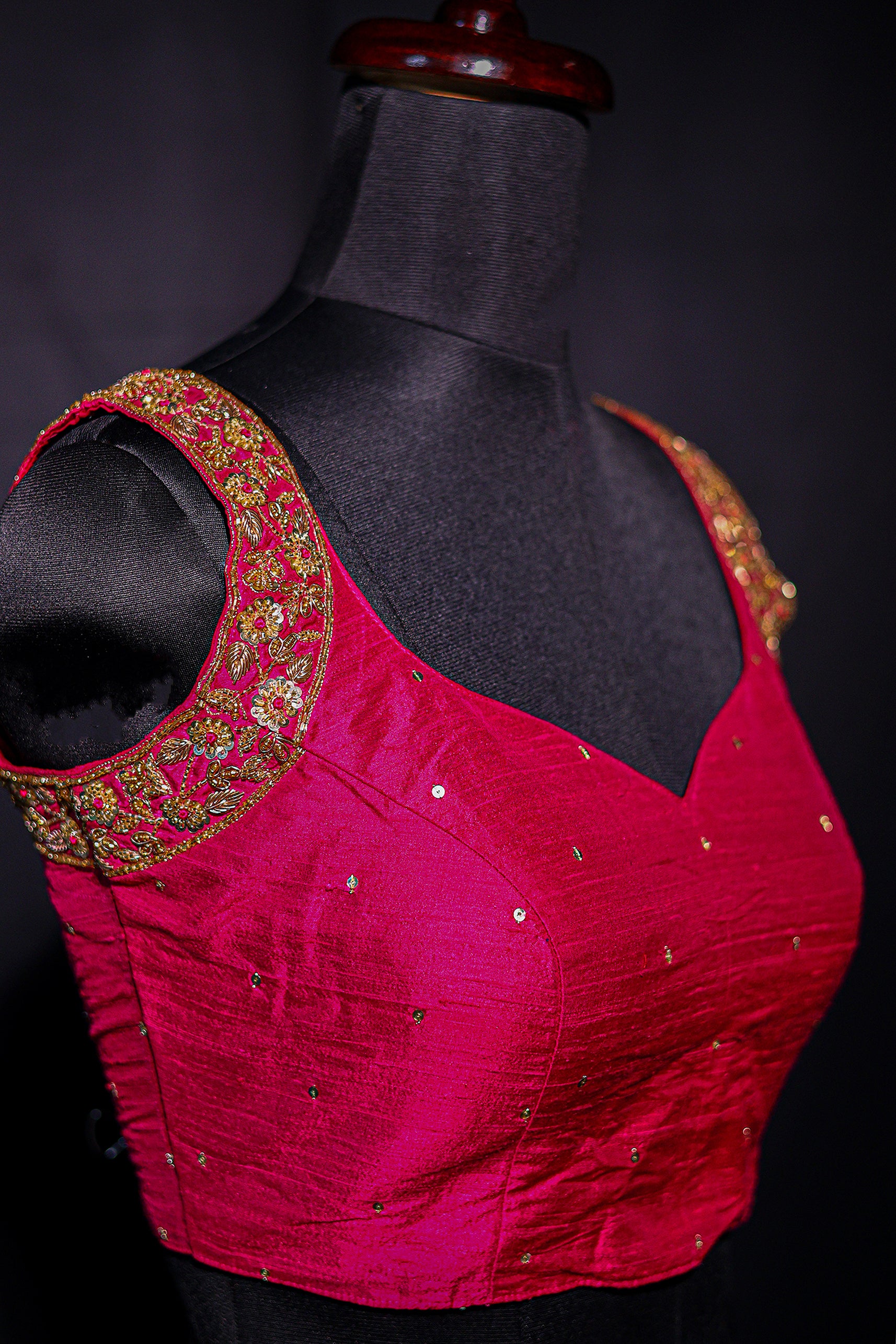 Raw Silk Sleeveless Blouse