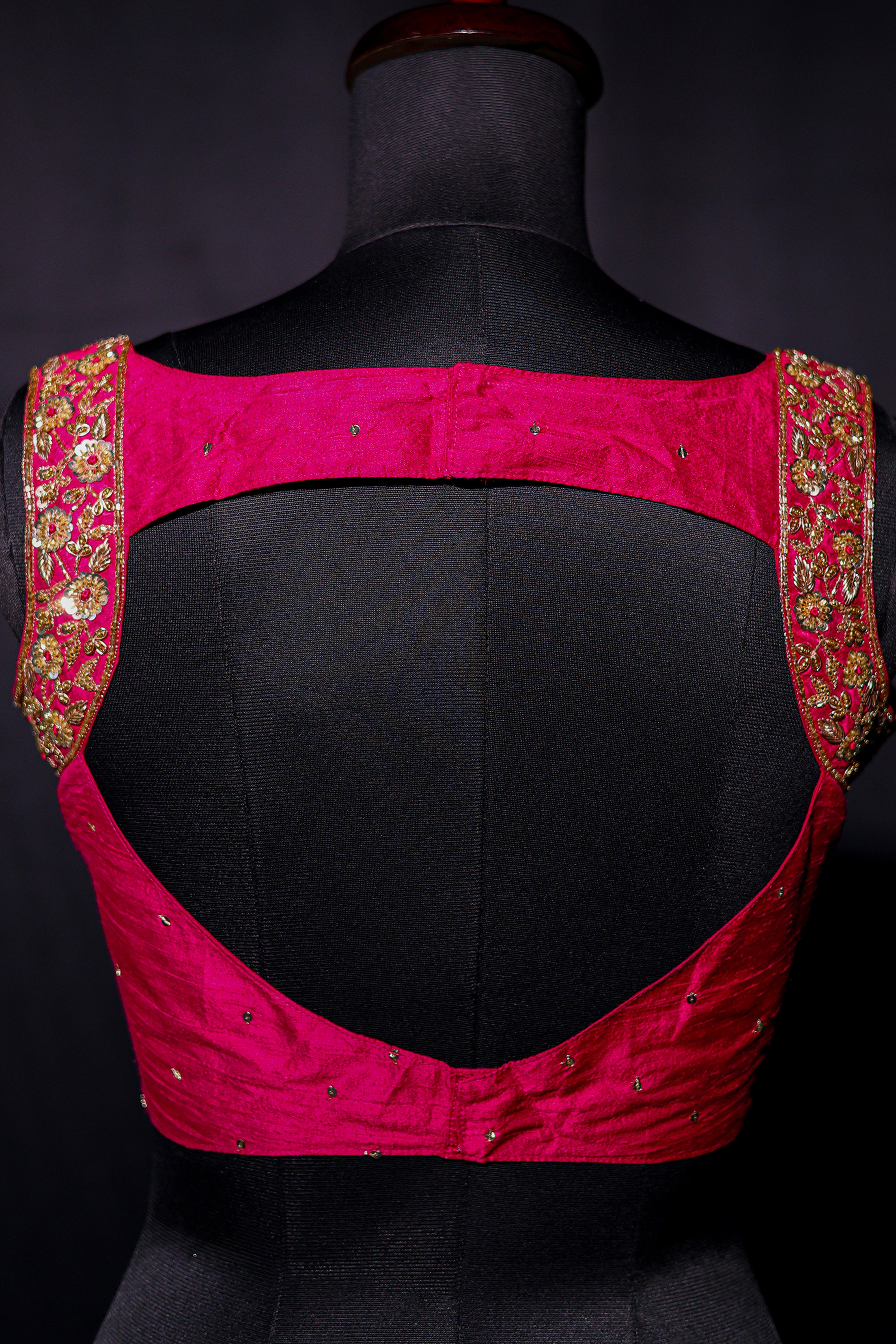 Raw Silk Sleeveless Blouse