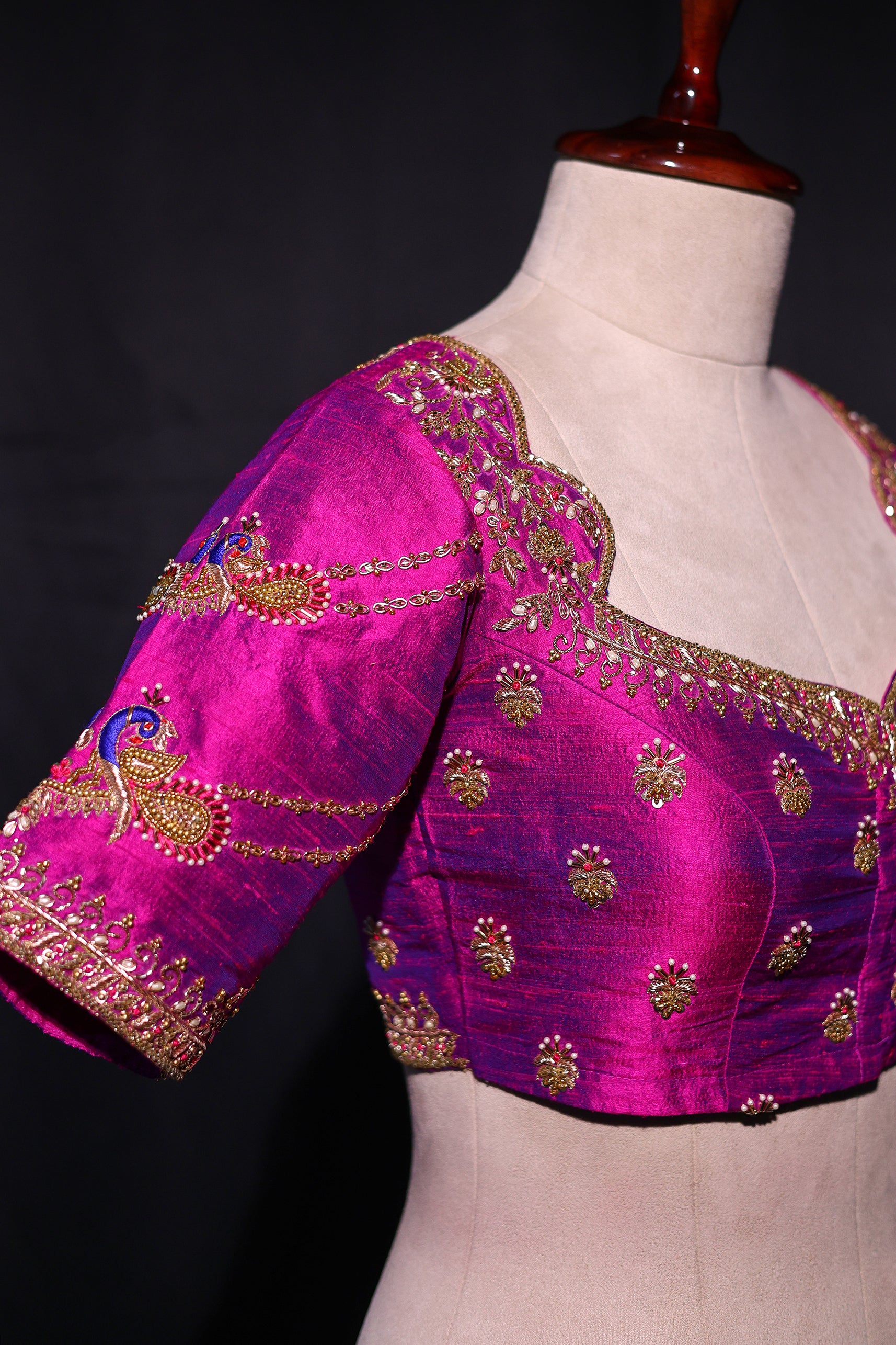 Raw Silk Zardosi Work