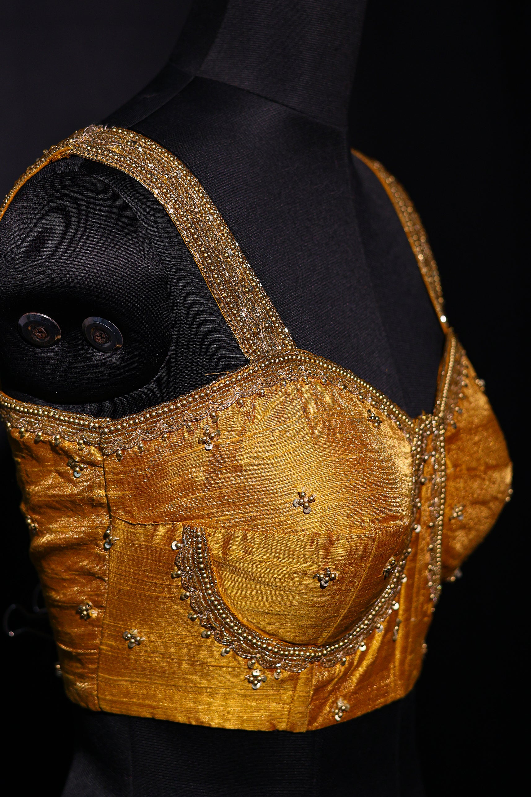 Raw Silk Sleeveless Blouse