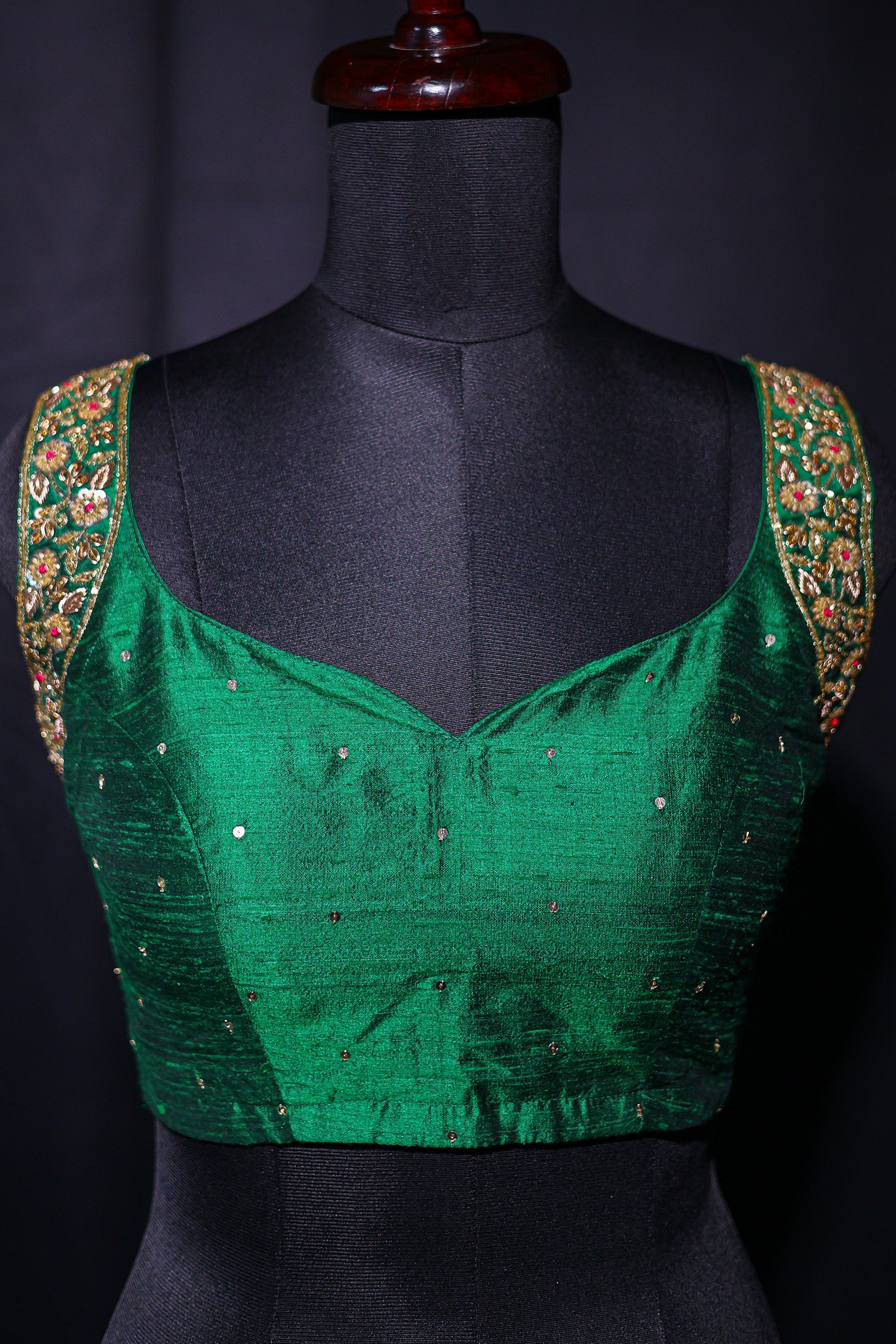 Raw Silk Sleeveless Blouse