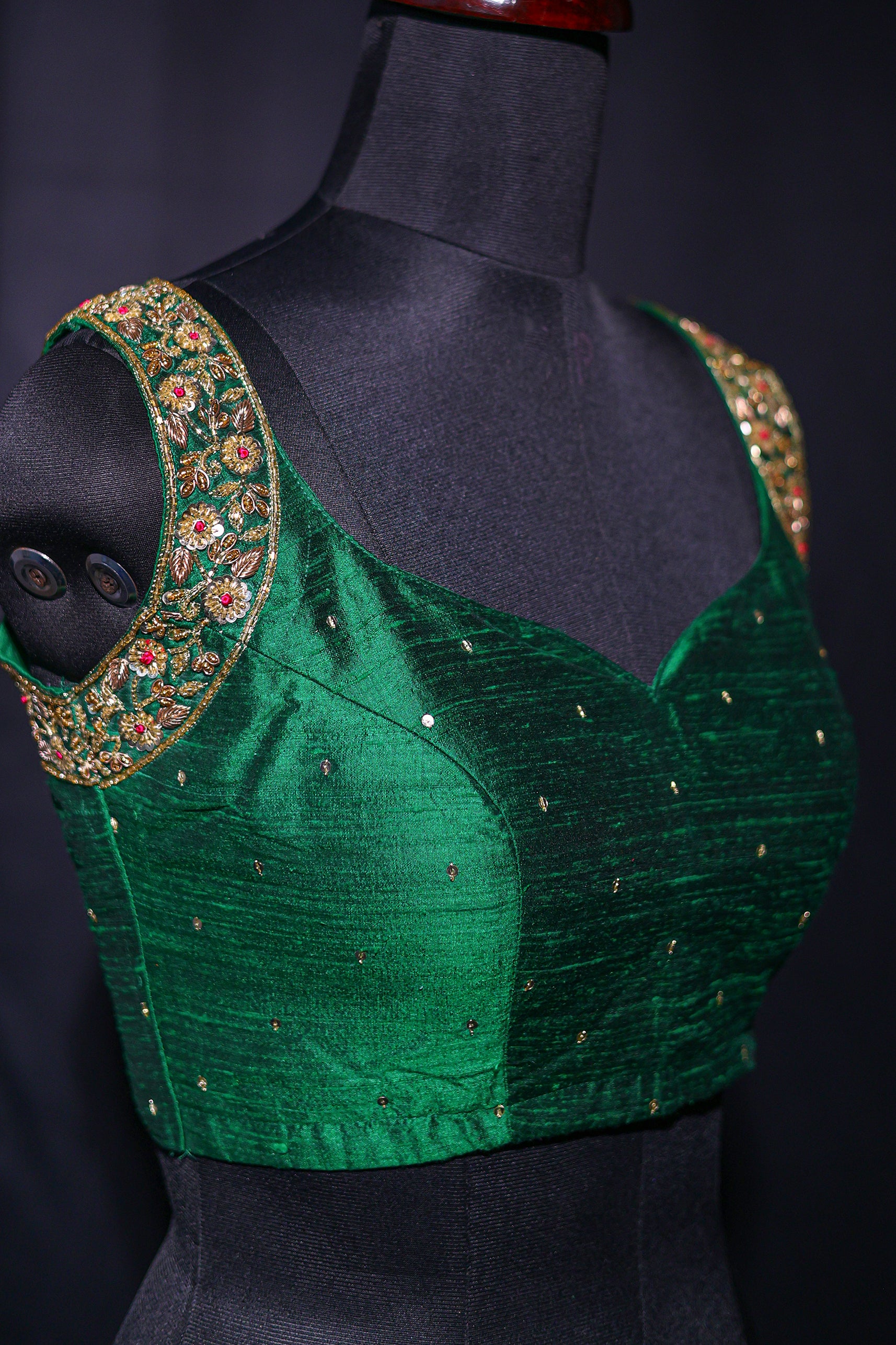 Raw Silk Sleeveless Blouse