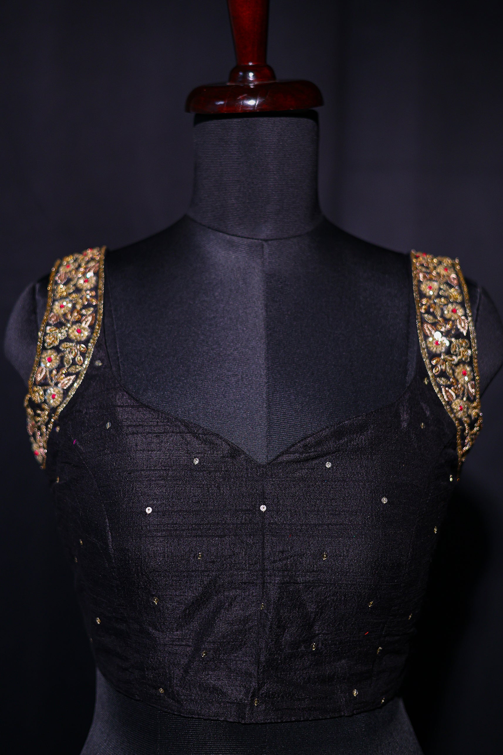 Raw Silk Sleeveless Blouse