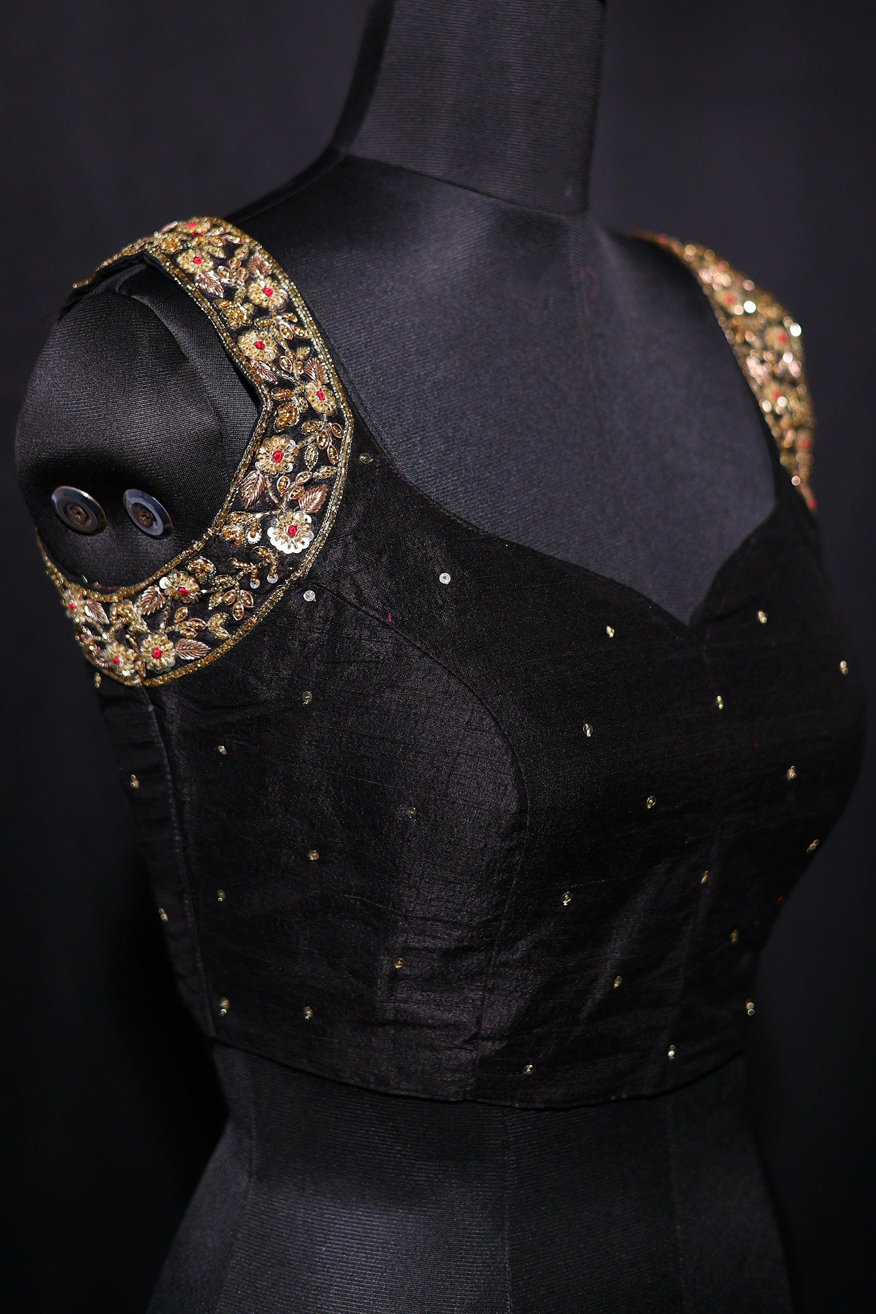 Raw Silk Sleeveless Blouse