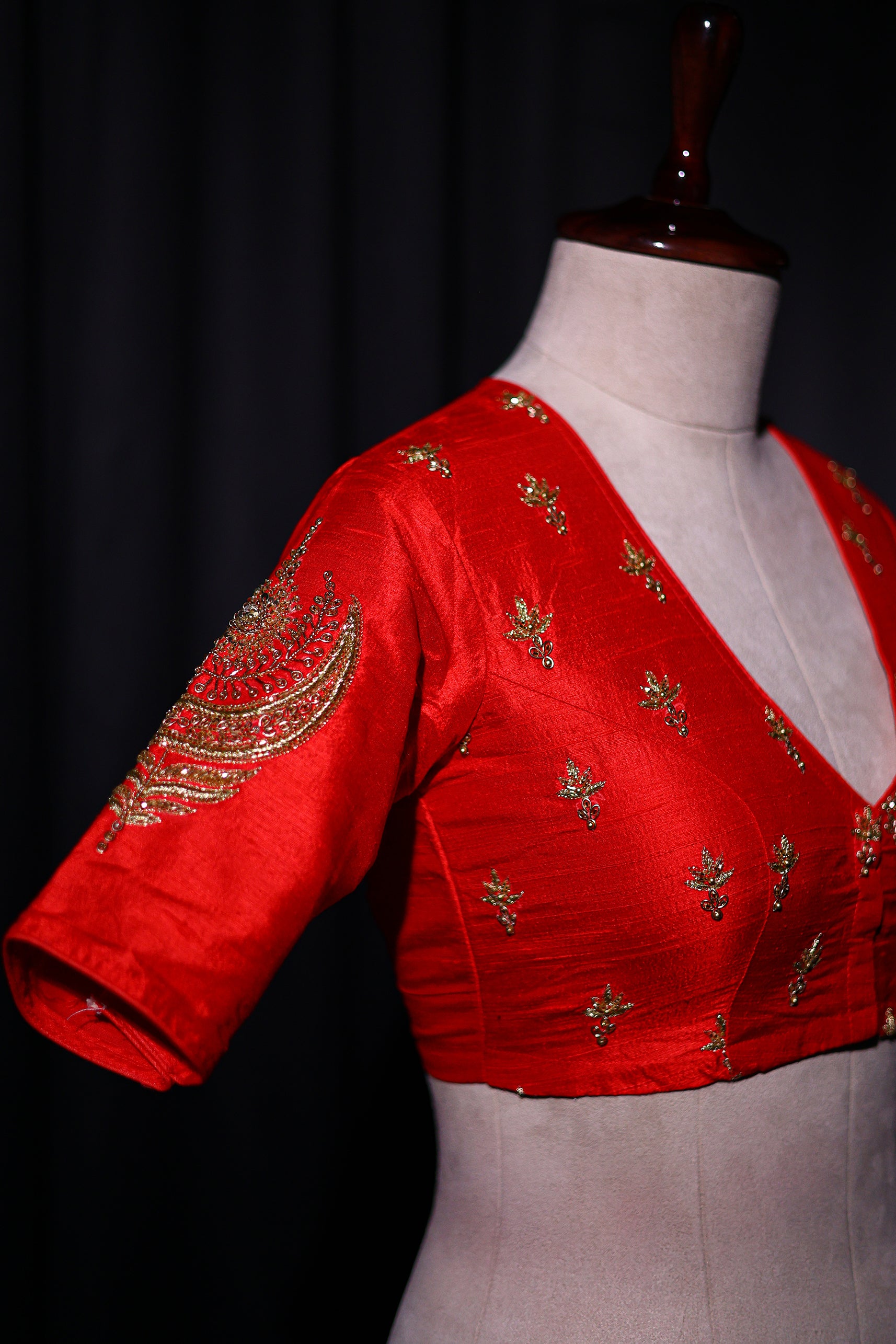 Raw Silk Zardosi Work